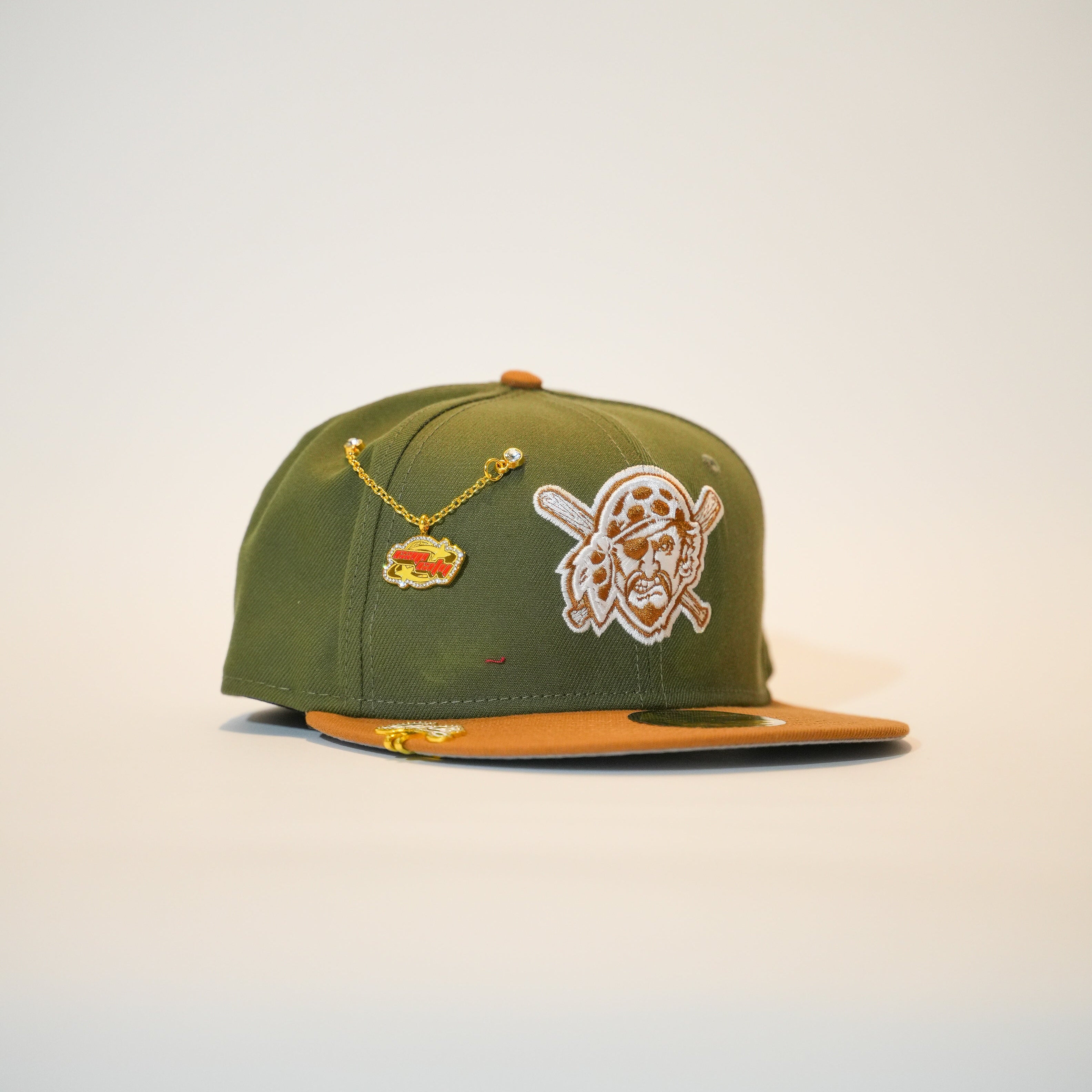 NEW ERA EXCLUSIVE 59FIFTY OLIVE/ KHAKI PITTSBURGH PIRATES TWO TONE