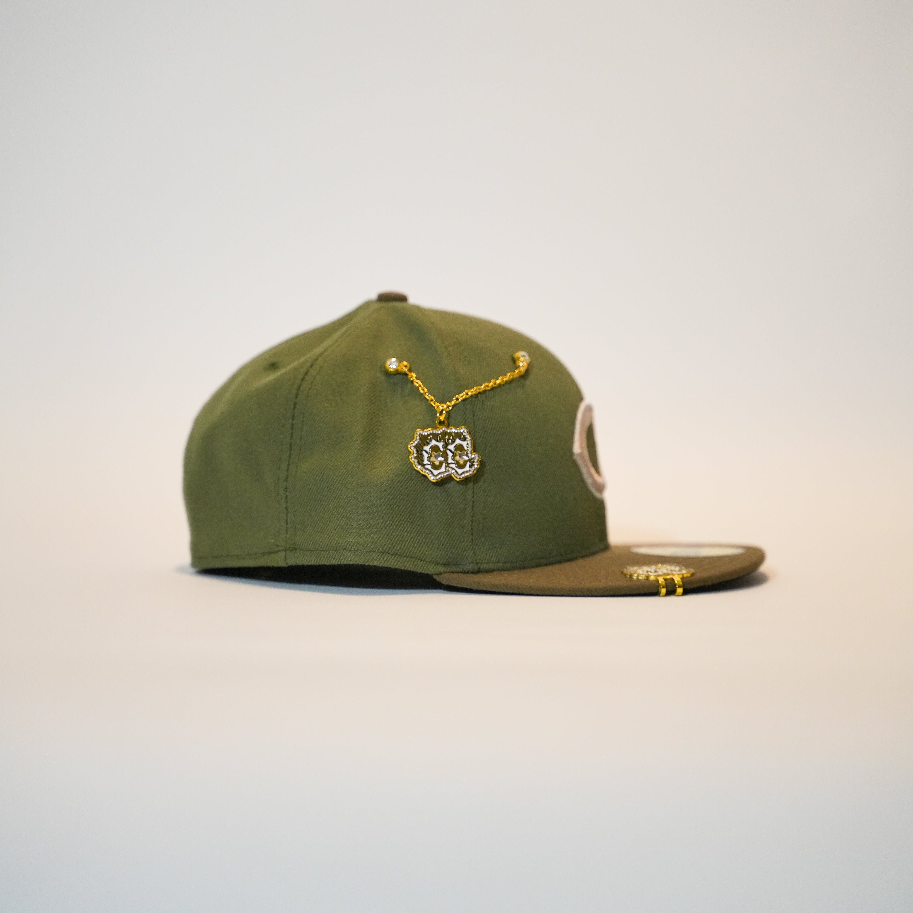 NEW ERA EXCLUSIVE 59FIFTY OLIVE/ BROWN CINCINNATI REDS TWO TONE