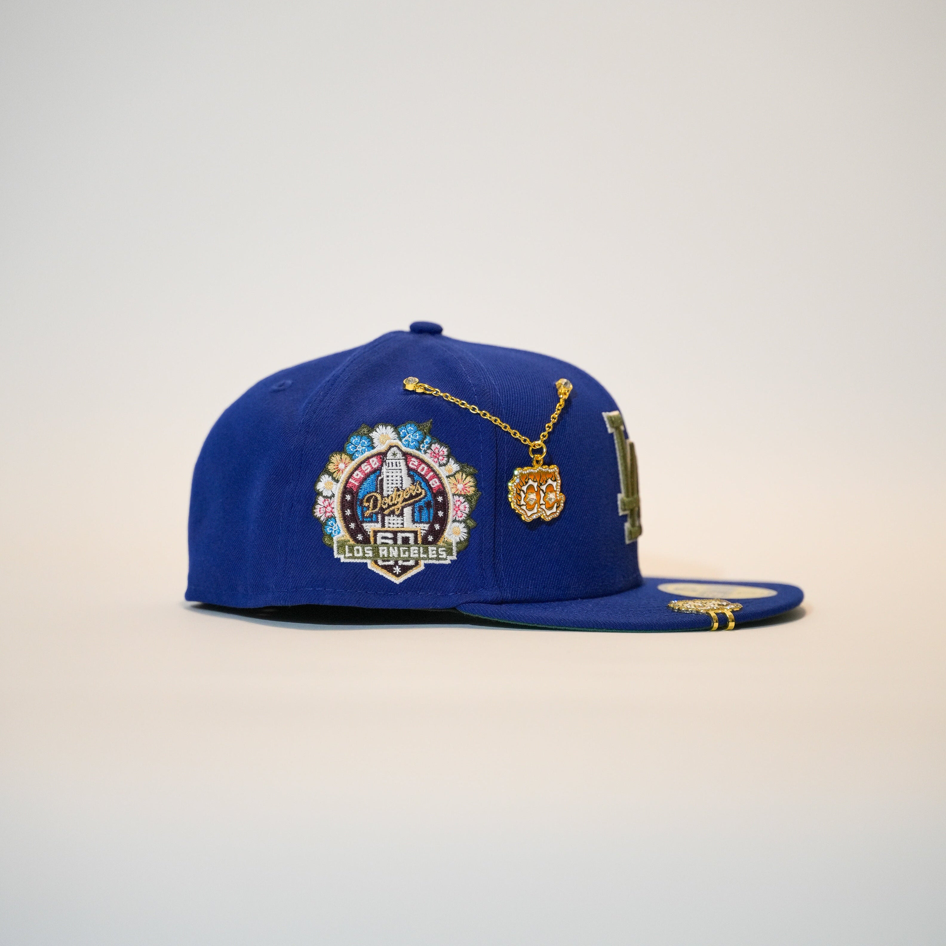 New Era Exclusive 59FIFTY Blue Los Angeles Dodgers W/ Olive Logo + 60T