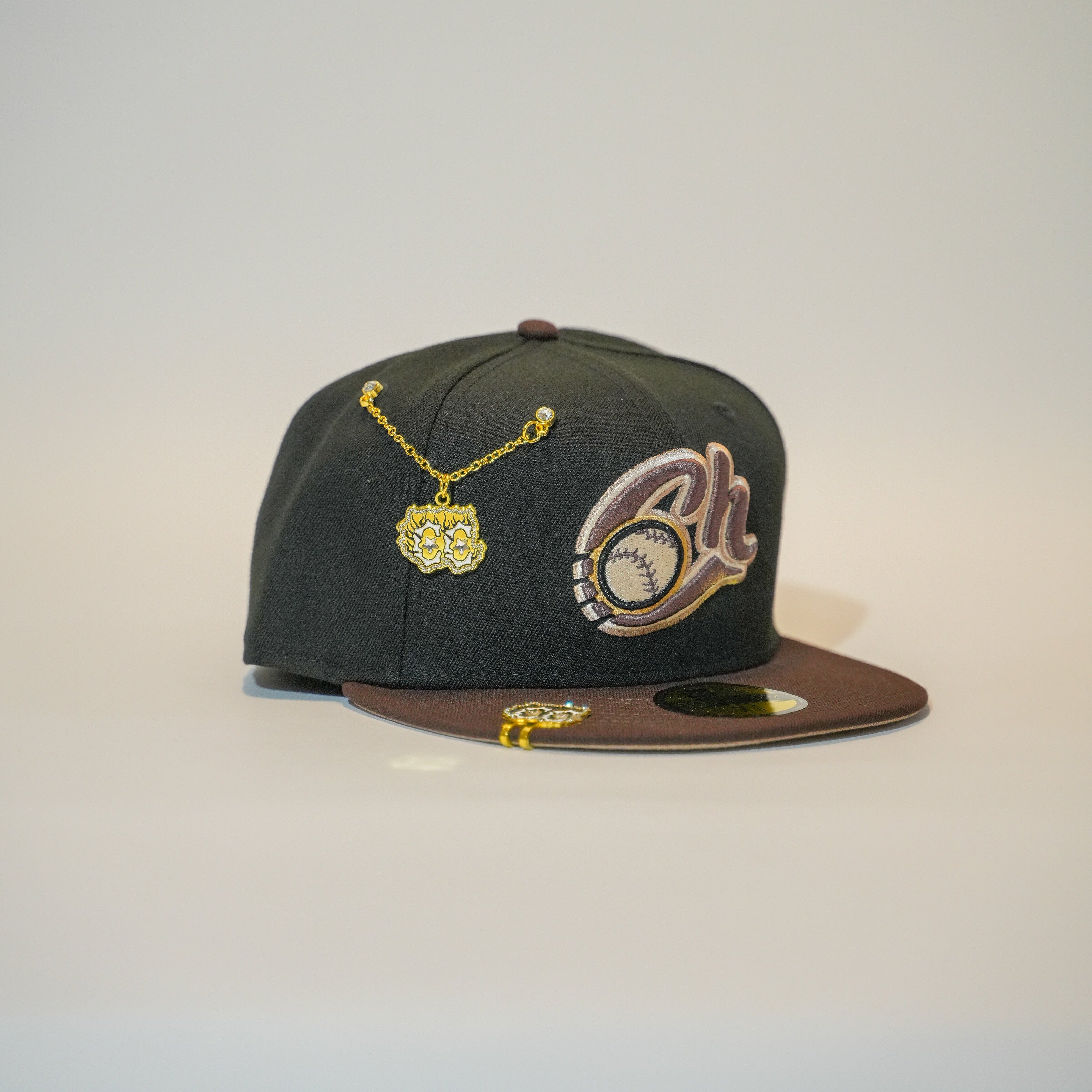 NEW ERA EXCLUSIVE 59FIFTY BLACK/ BROWN CHARROS DE JALISCO TWO TONE