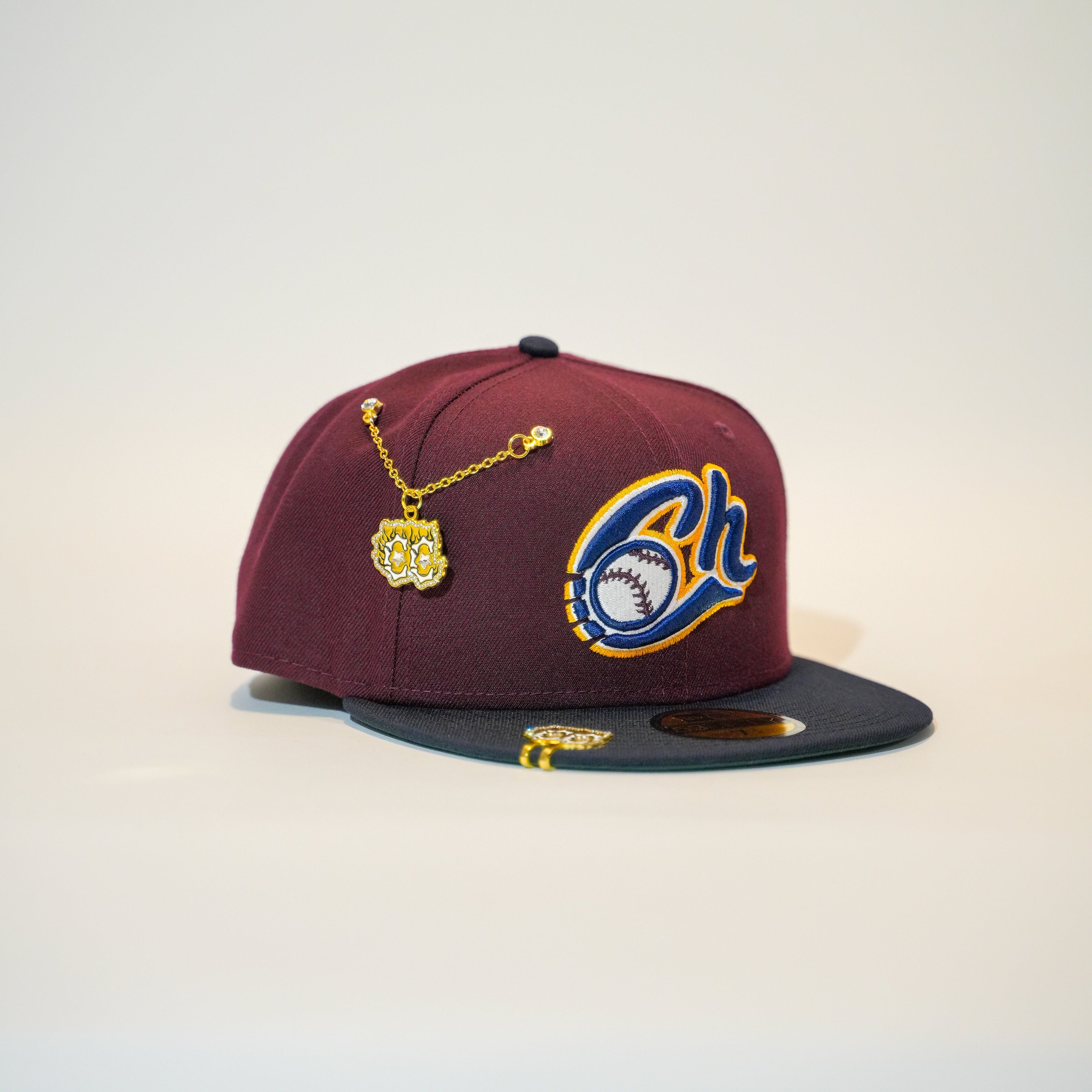 NEW ERA EXCLUSIVE 59FIFTY BURGUNDY/ NAVY CHARROS DE JALISCO TWO TONE