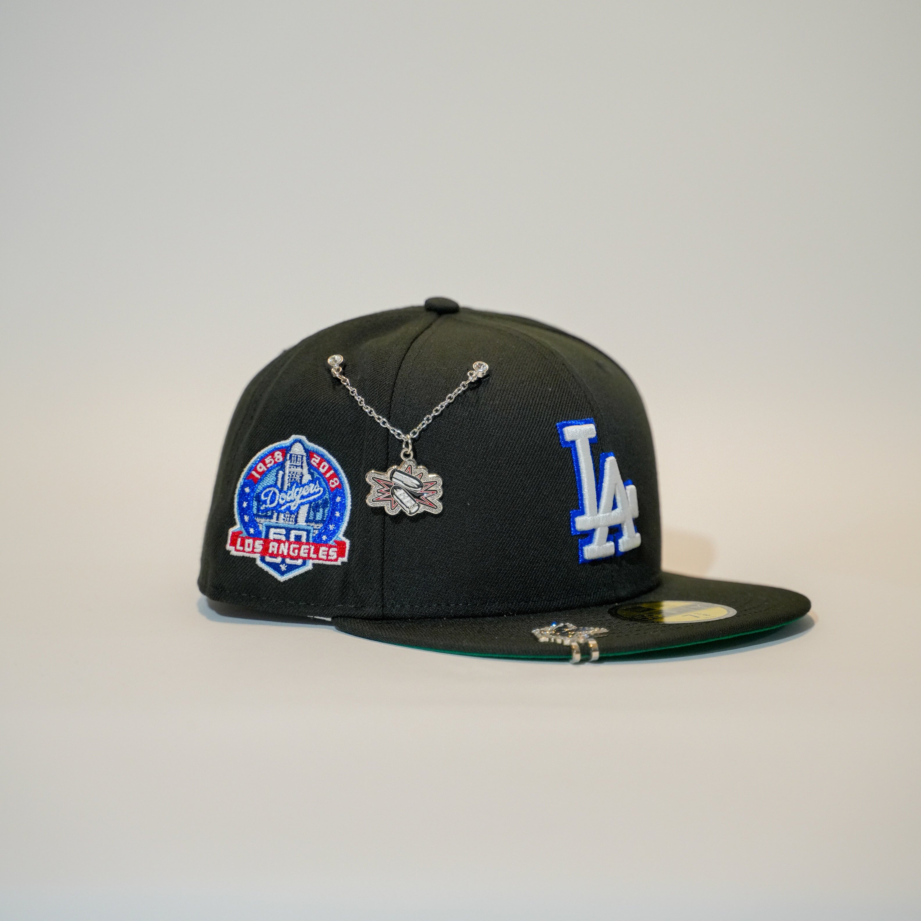 EXCLUSIVO NEW ERA 59FIFTY CHROME BLANCO/VERDE OLIVA ARIZONA DIAMONDBACKS CON PARCHE DE TEMPORADA INAUGURAL 1998 