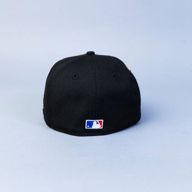 NEW ERA EXCLUSIVE 59FIFTY BLACK TORONTO BLUEJAYS W/ 10TH SEASON SIDE PATCH