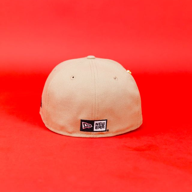 NEW ERA EXCLUSIVE 59FIFTY LIGHT KHAKI SAN JUDAS W/ "CAP CITY 15TH ANNIVERSARY" SIDE PATCH