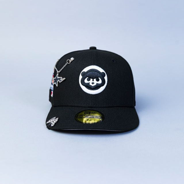 NEW ERA EXCLUSIVE 59FIFTY BLACK CHICAGO CUBS W/ 1990 ALL STAR GAME PATCH
