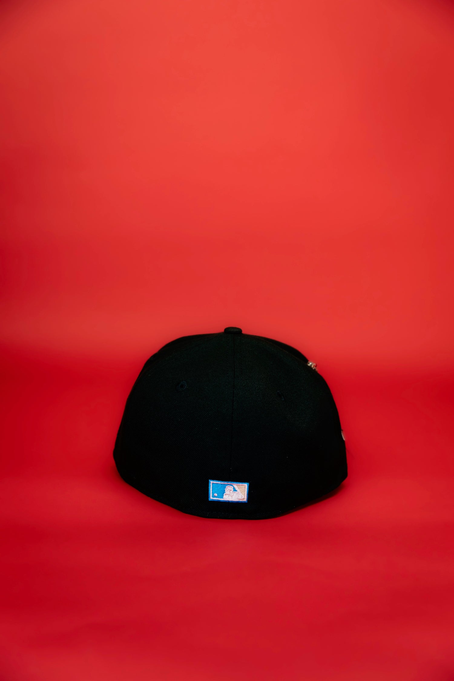 NEW ERA 59FIFTY BLACK LOS ANGELES DODGERS SCRIPT W/ 40TH ANNIVERSARY SIDE PATCH