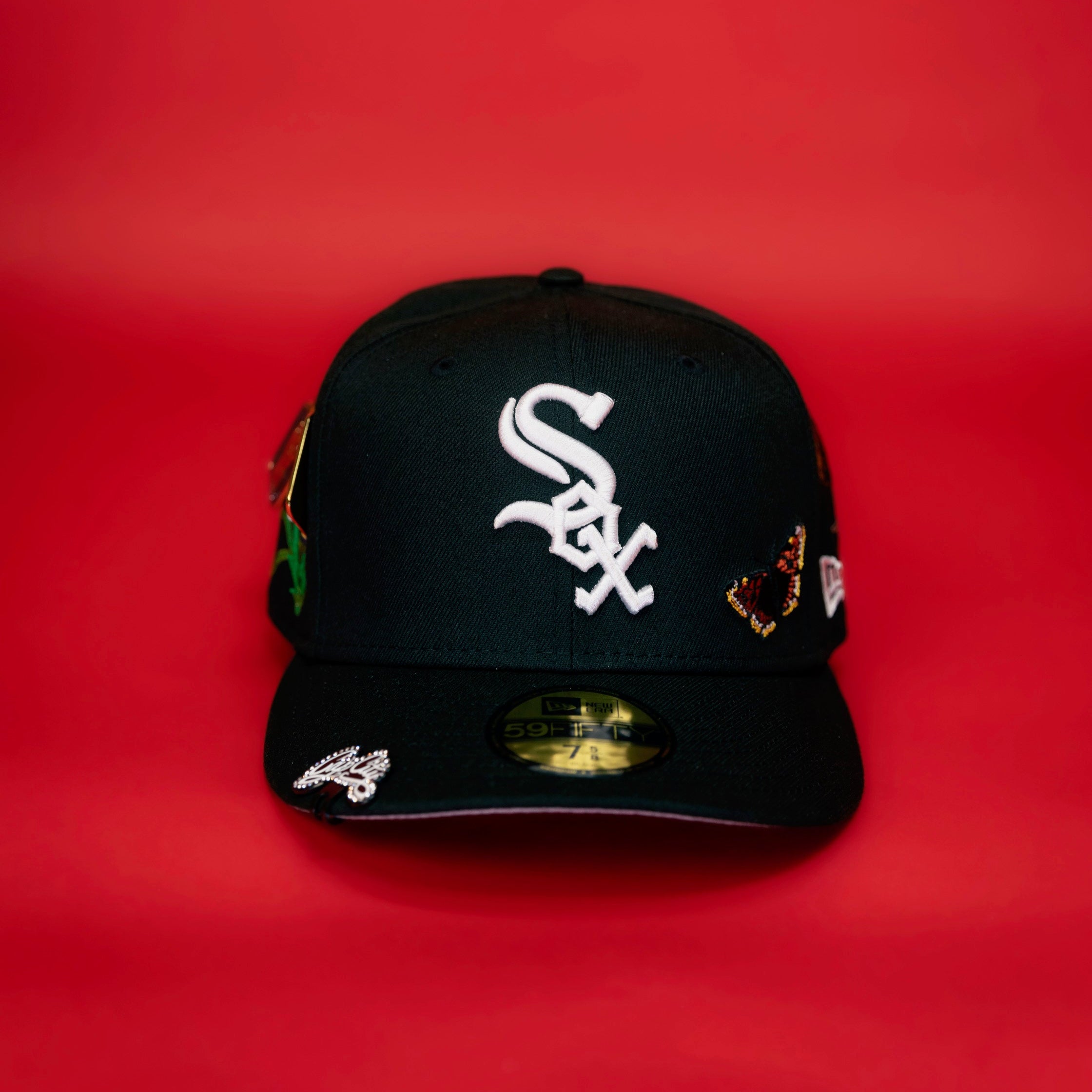 NEW ERA EXCLUSIVE 59FIFTY BLACK CHICAGO WHITE SOX "FOR EVERY LIVING THING" W/ EMBROIDERY
