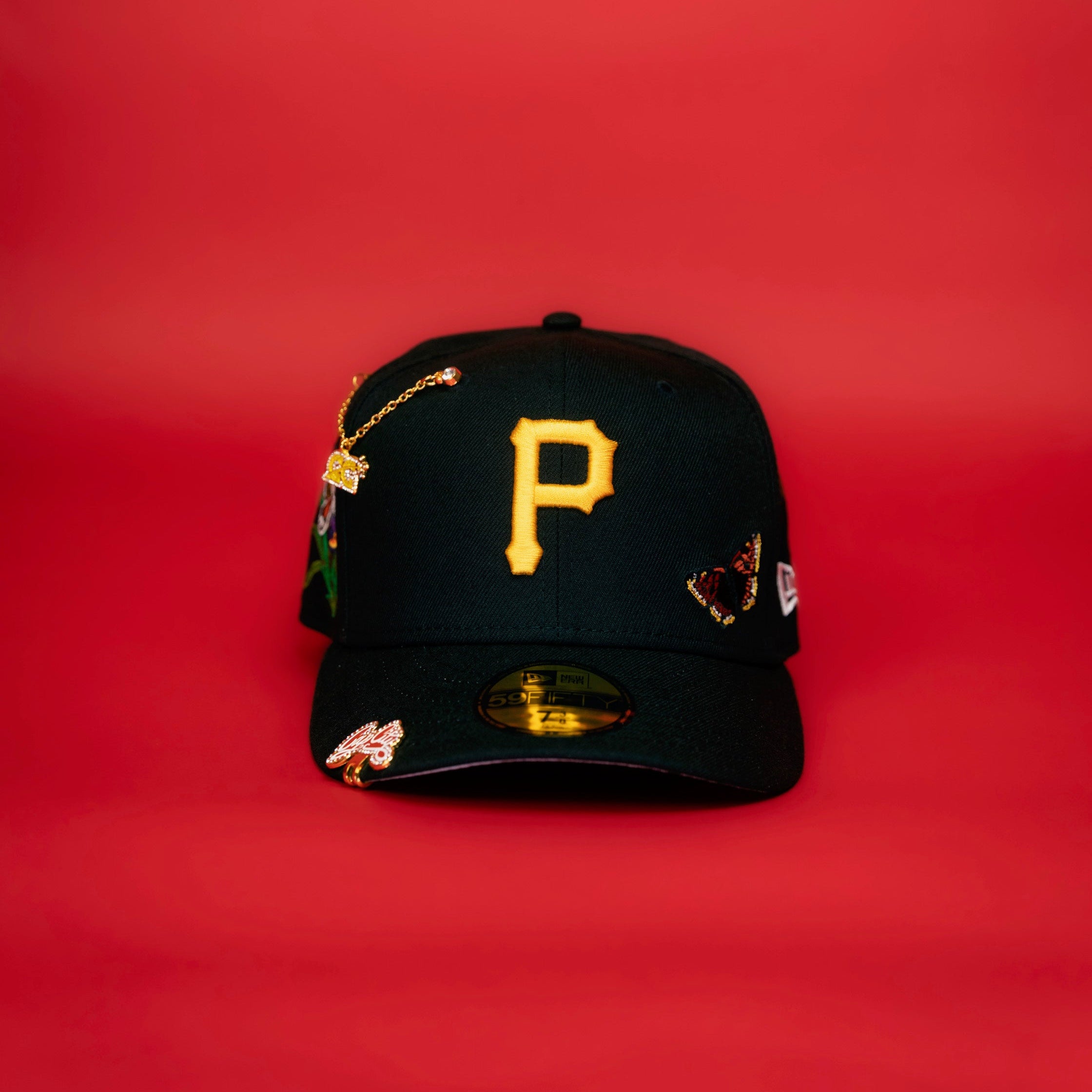 NEW ERA EXCLUSIVE 59FIFTY BLACK PITTSBURGH PIRATES "FOR EVERY LIVING THING" W/ EMBROIDERY
