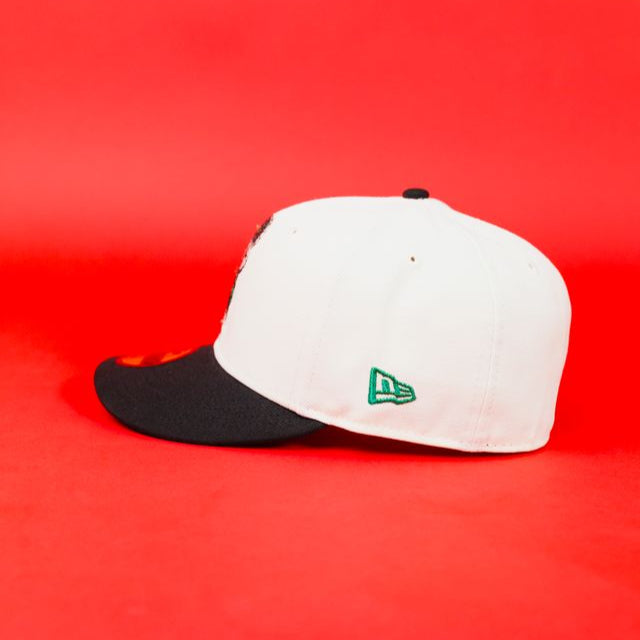 NEW ERA EXCLUSIVE 59FIFTY CHROME/ BLACK SAN JUDAS W/ "CAP CITY 15TH ANNIVERSARY" SIDE PATCH