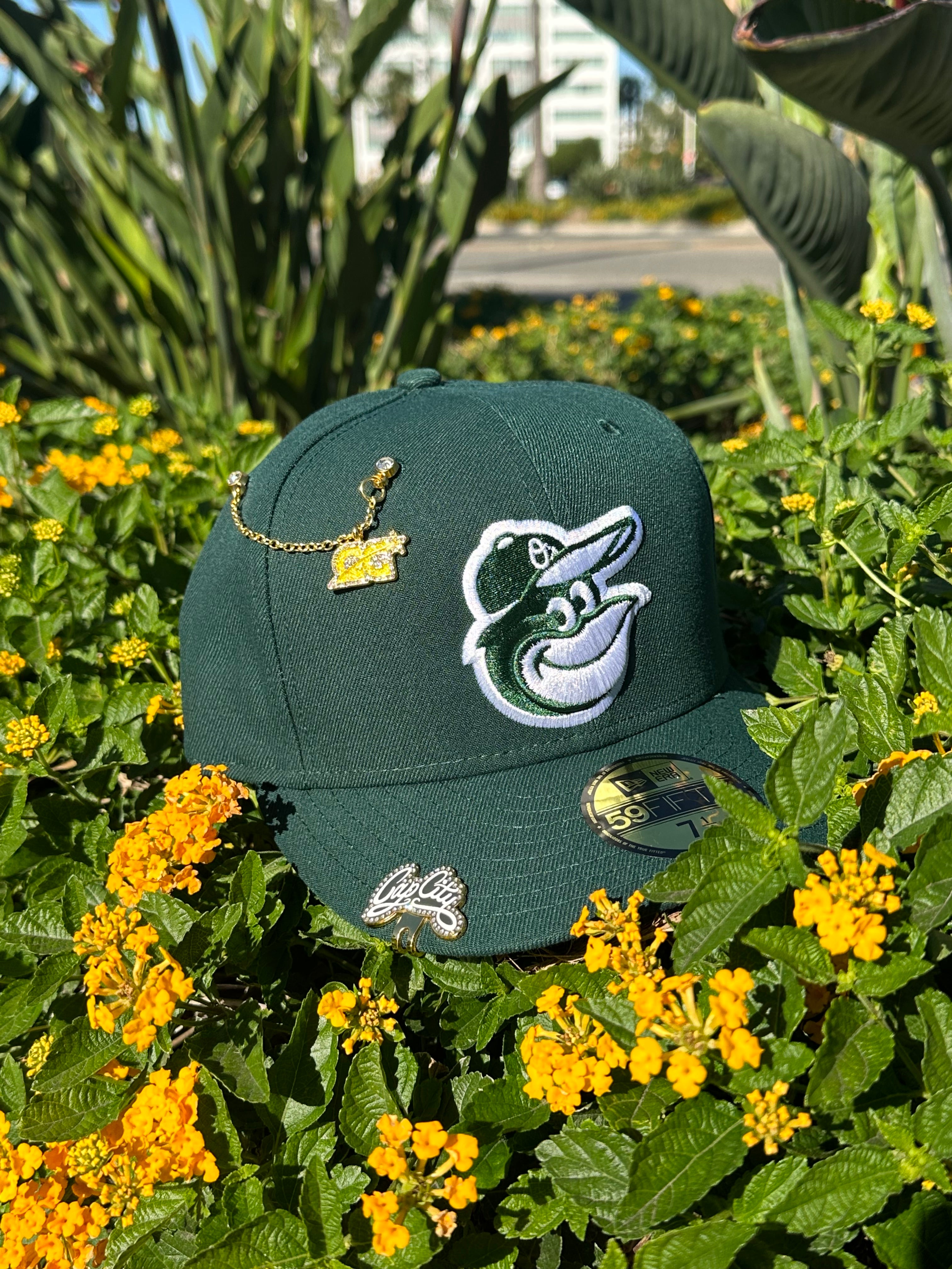 NEW ERA EXCLUSIVE NEW ERA 59FIFTY DARK GREEN BALTIMORE ORIOLES