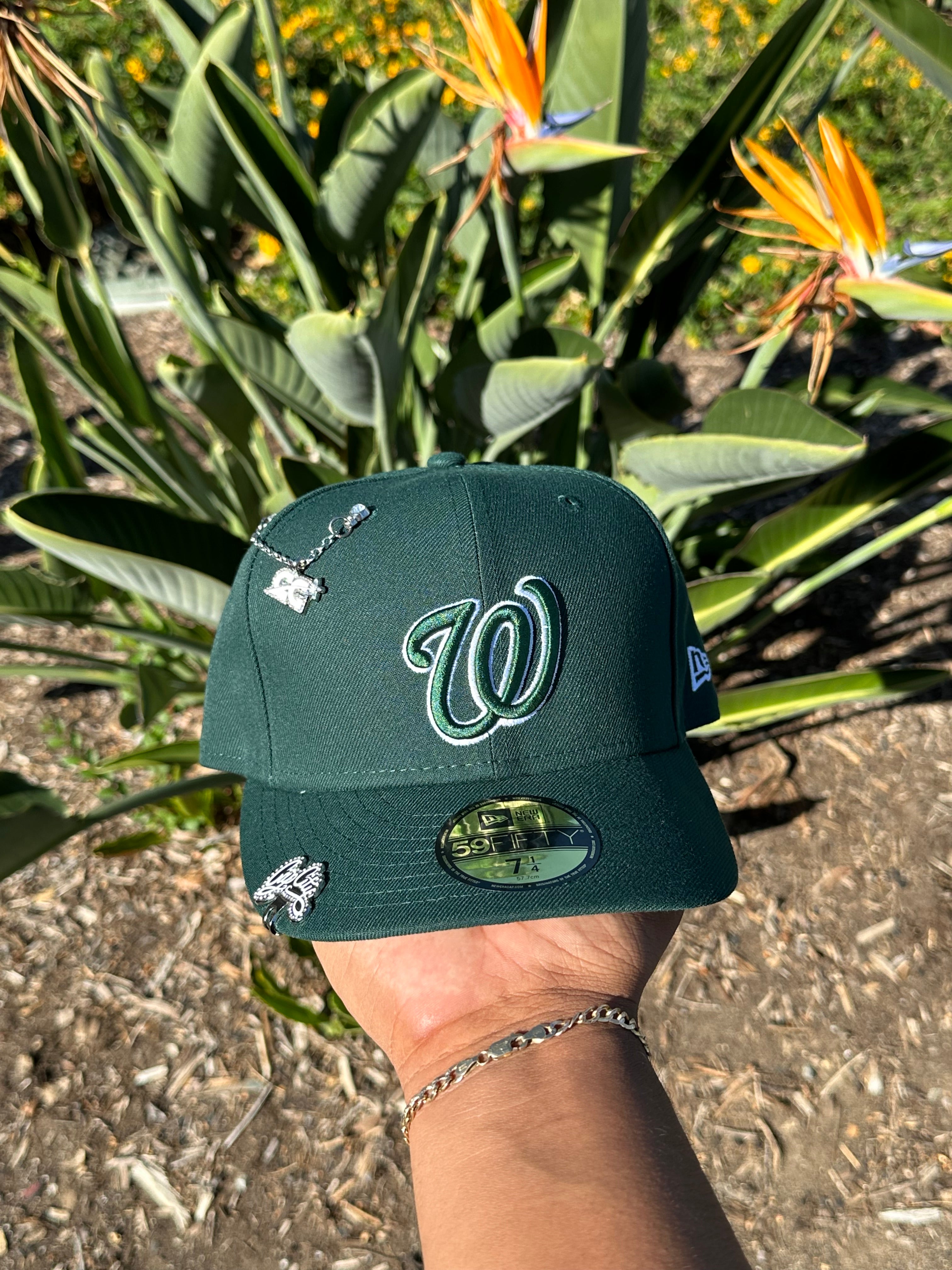 NEW ERA EXCLUSIVE NEW ERA 59FIFTY DARK GREEN WASHINGTON NATIONALS