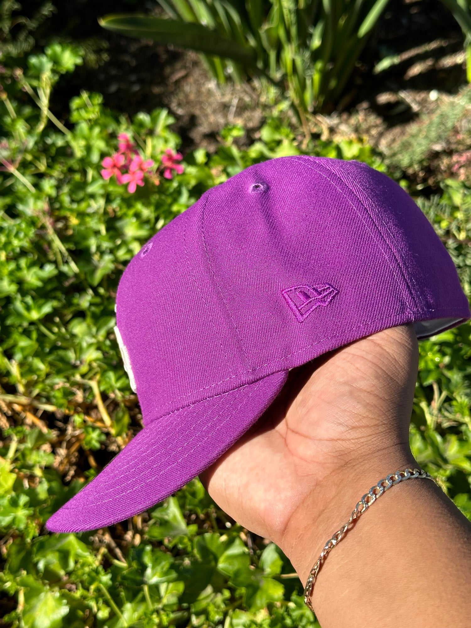 NEW ERA EXCLUSIVE 59FIFTY PURPLE LOS ANGELES DODGERS W/ 60TH ANNIVERSARY PATCH