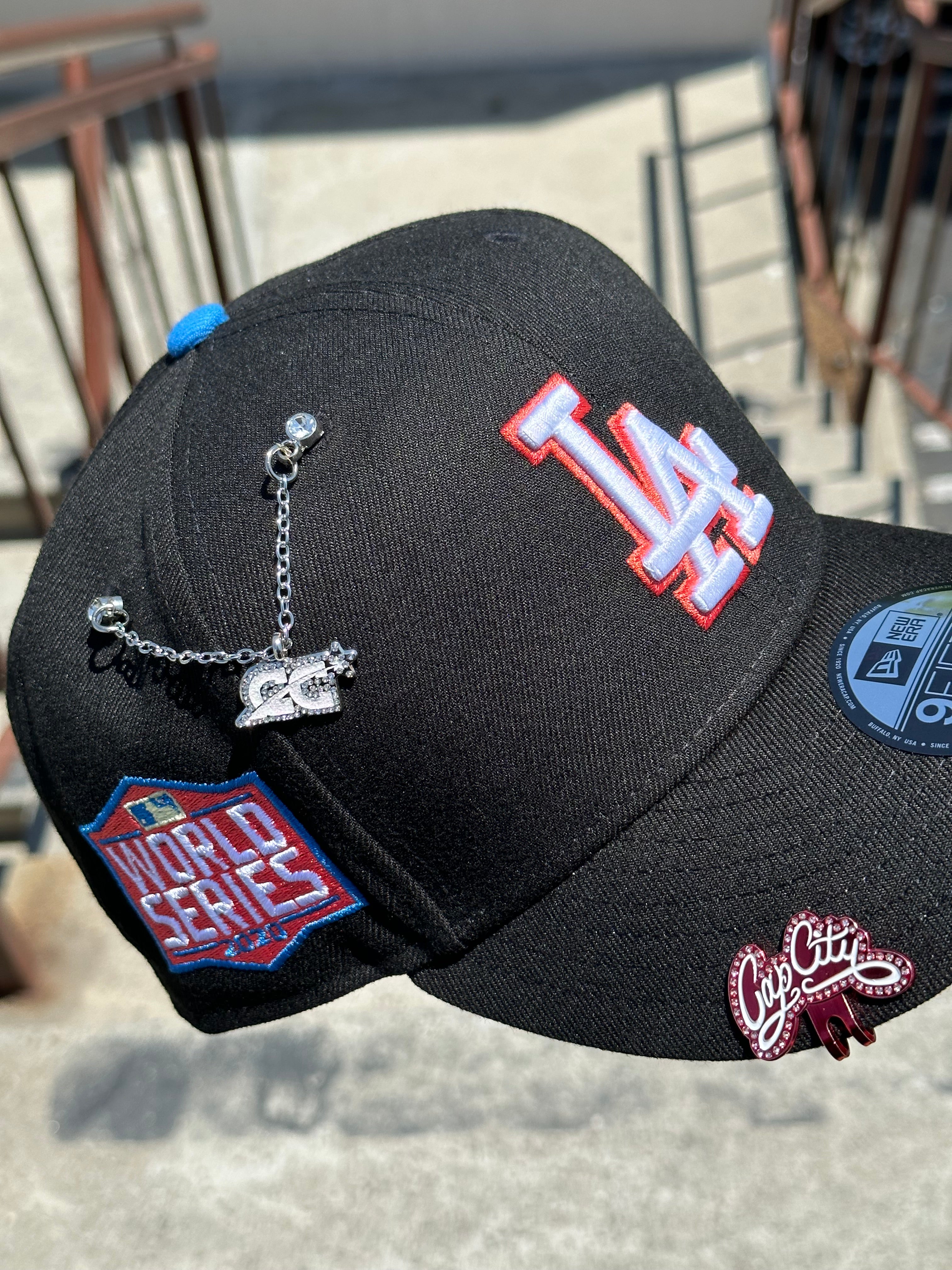 NEW ERA EXCLUSIVE 9FIFTY BLACK LOS ANGELES DODGERS SNAPBACK W/ 2020 WORLD SERIES PATCH