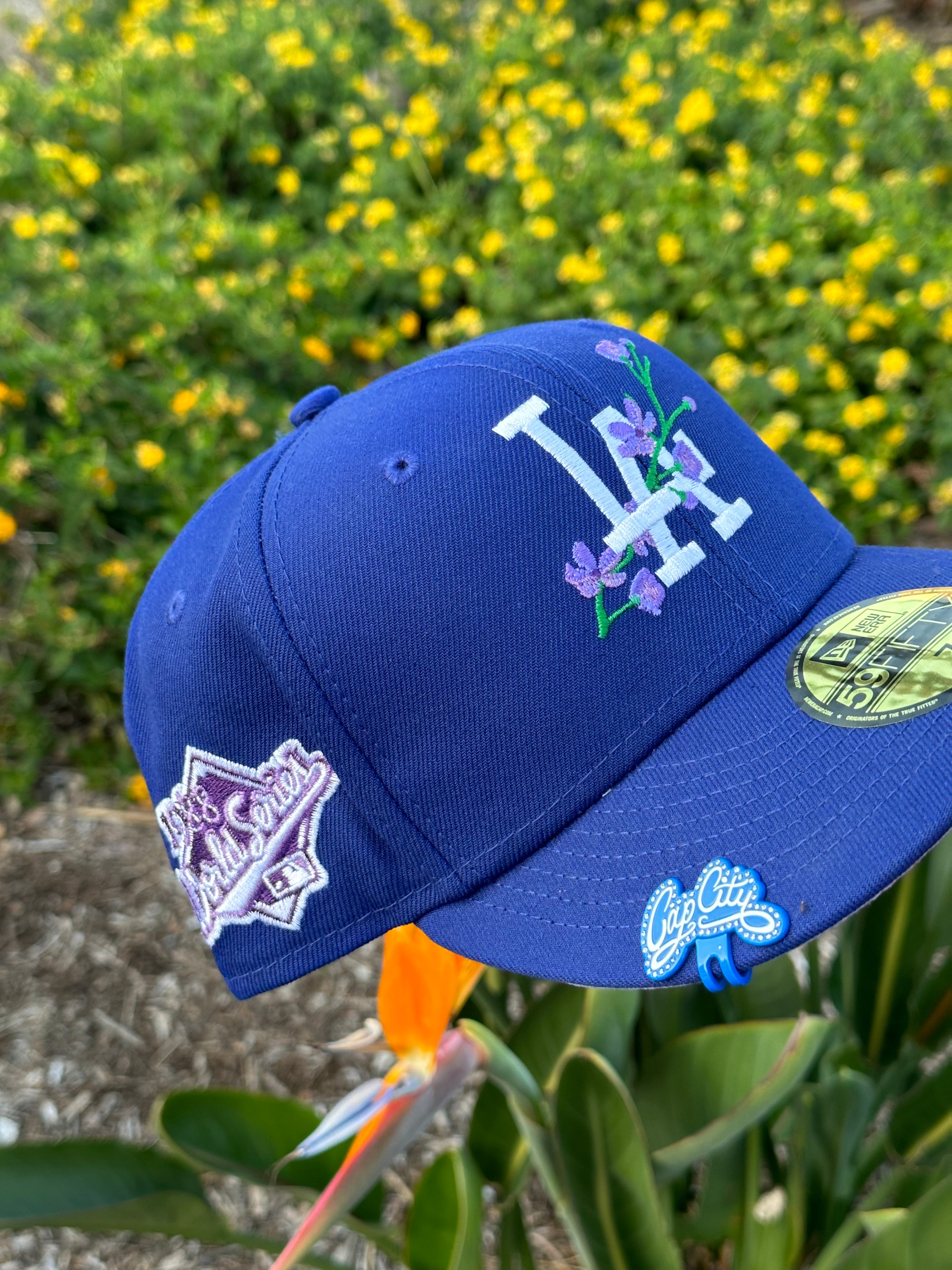 NEW ERA 59FIFTY BLUE LOS ANGELES DODGERS "BLOOM EDITION" W/ 1988 WORLD SERIES PATCH