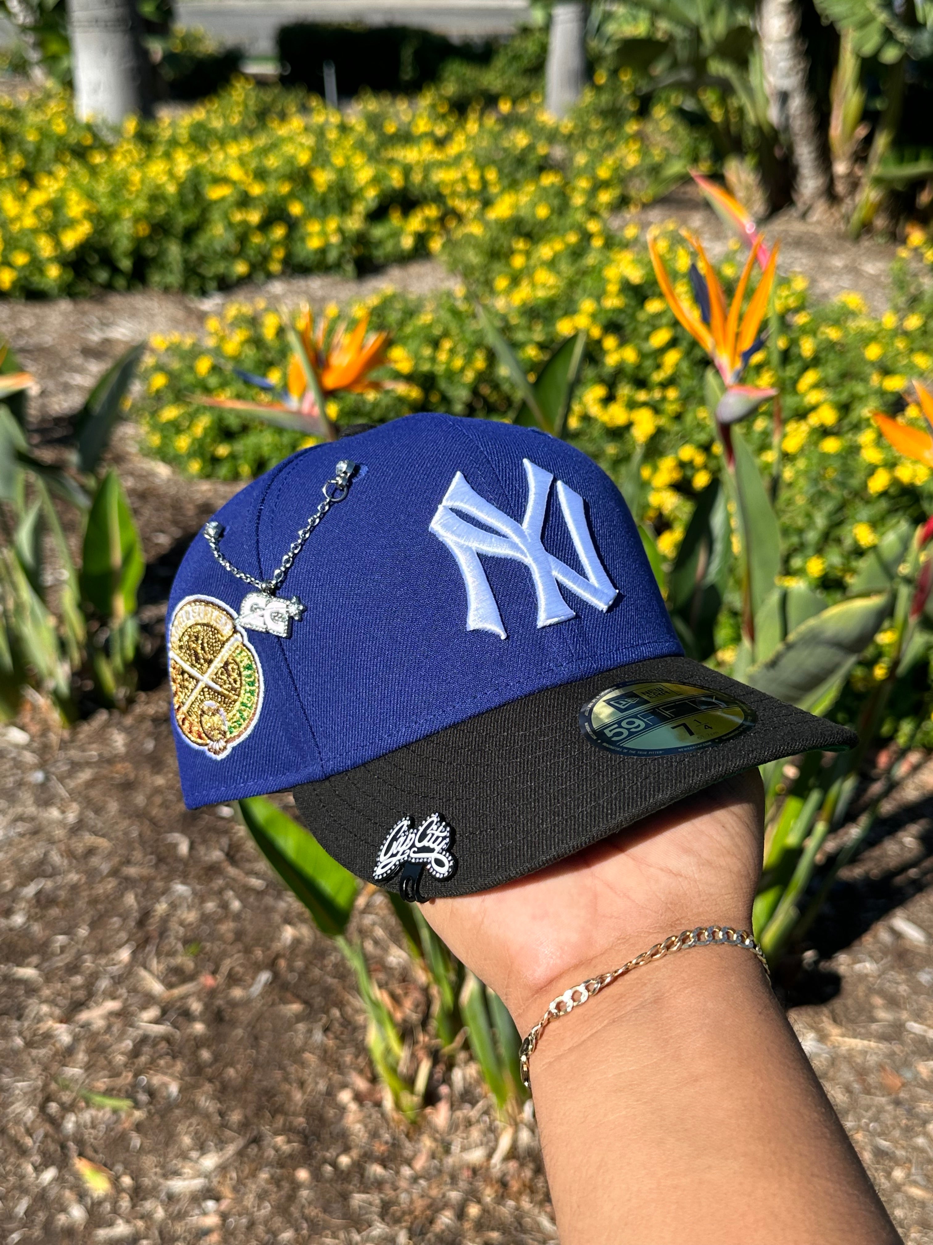 NEW ERA EXCLUSIVE 59FIFTY BLUE/BLACK NEW YORK YANKEES W/ 1938 YANKEE STADIUM SIDE PATCH