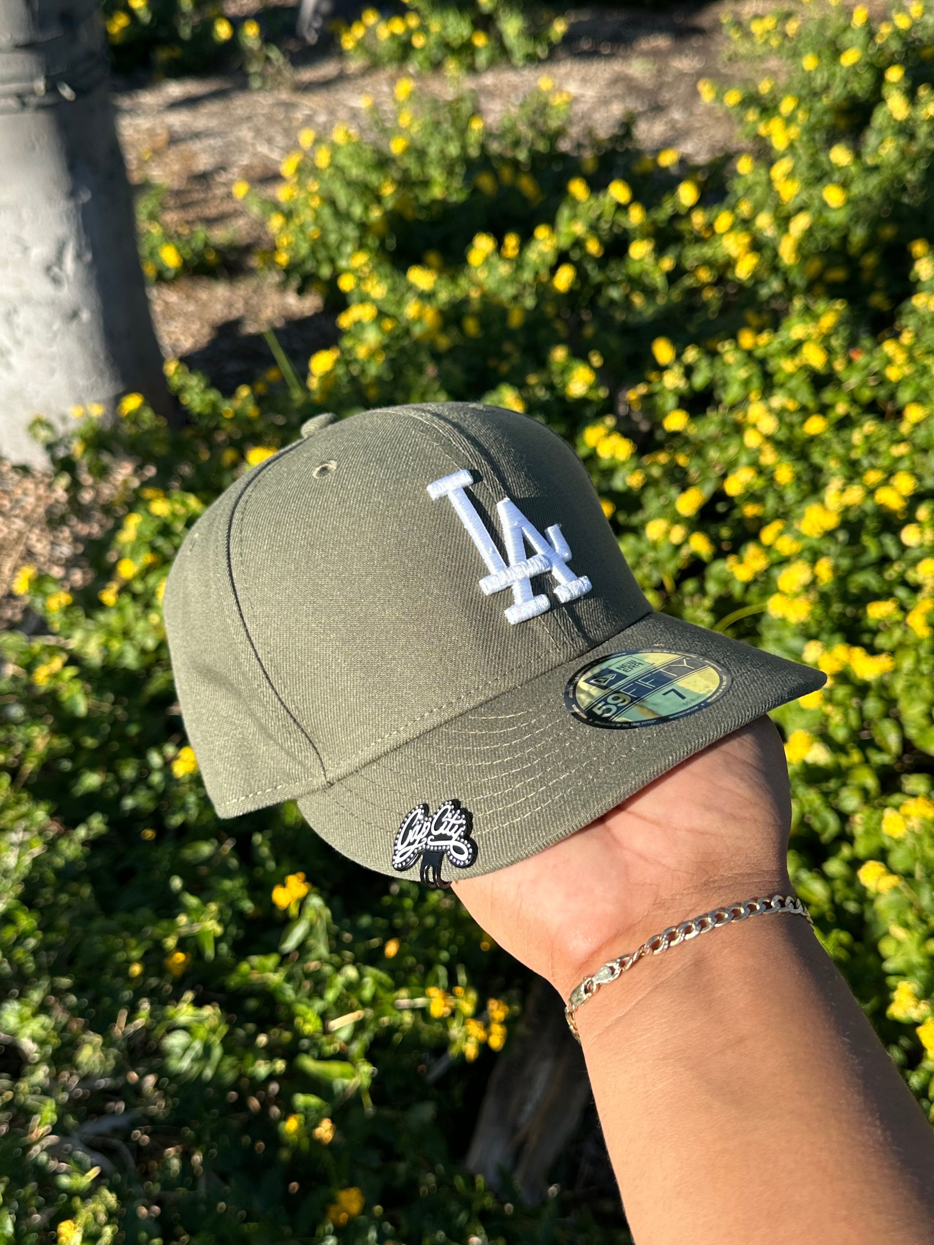 NEW ERA EXCLUSIVE 59FIFTY OLIVE LOS ANGELES DODGERS