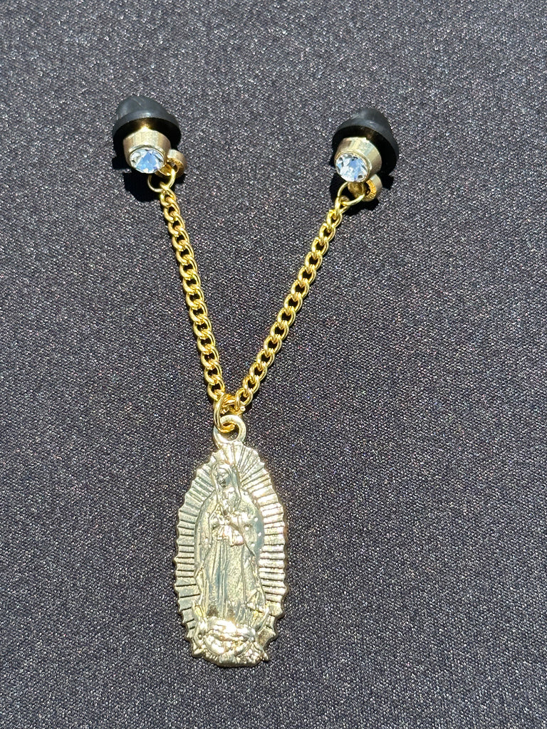 NEW* GOLD "VIRGEN DE GUADALUPE" EXCLUSIVE CAP CITY CHAIN (VERY LIMITED)
