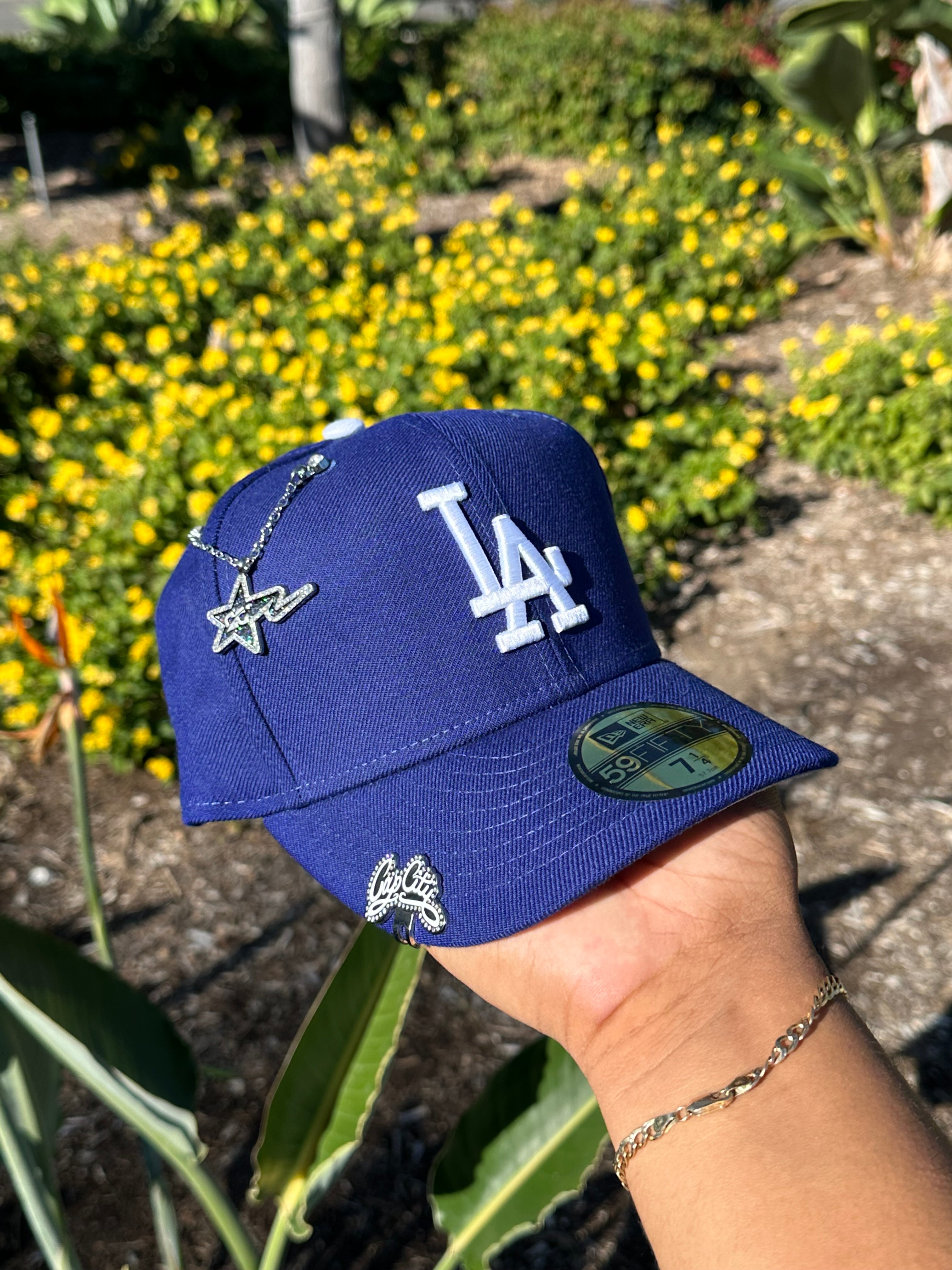 NEW ERA 59FIFTY BLUE LOS ANGELES DODGERS W/ 1988 WORLD SERIES SIDE PATCH