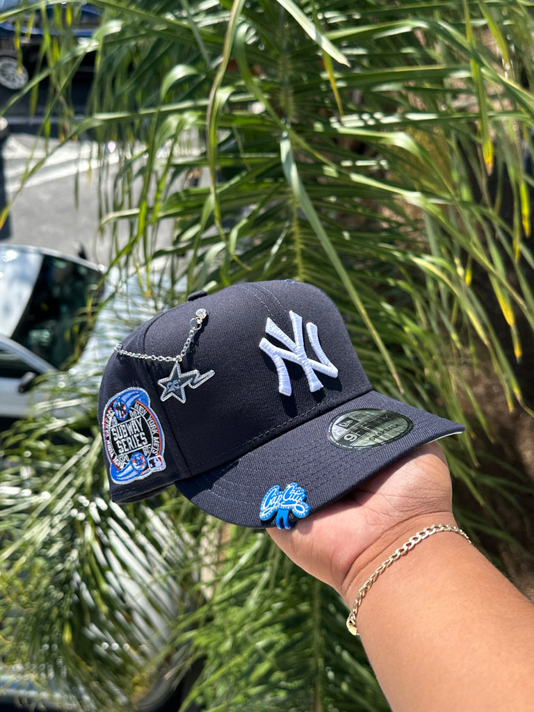 NEW ERA EXCLUSIVE 9FIFTY NAVY NEW YORK YANKESS SNAPBACK W/ 2000 SUBWAY SERIES PATCH (GREY UV) VERY LIMITED
