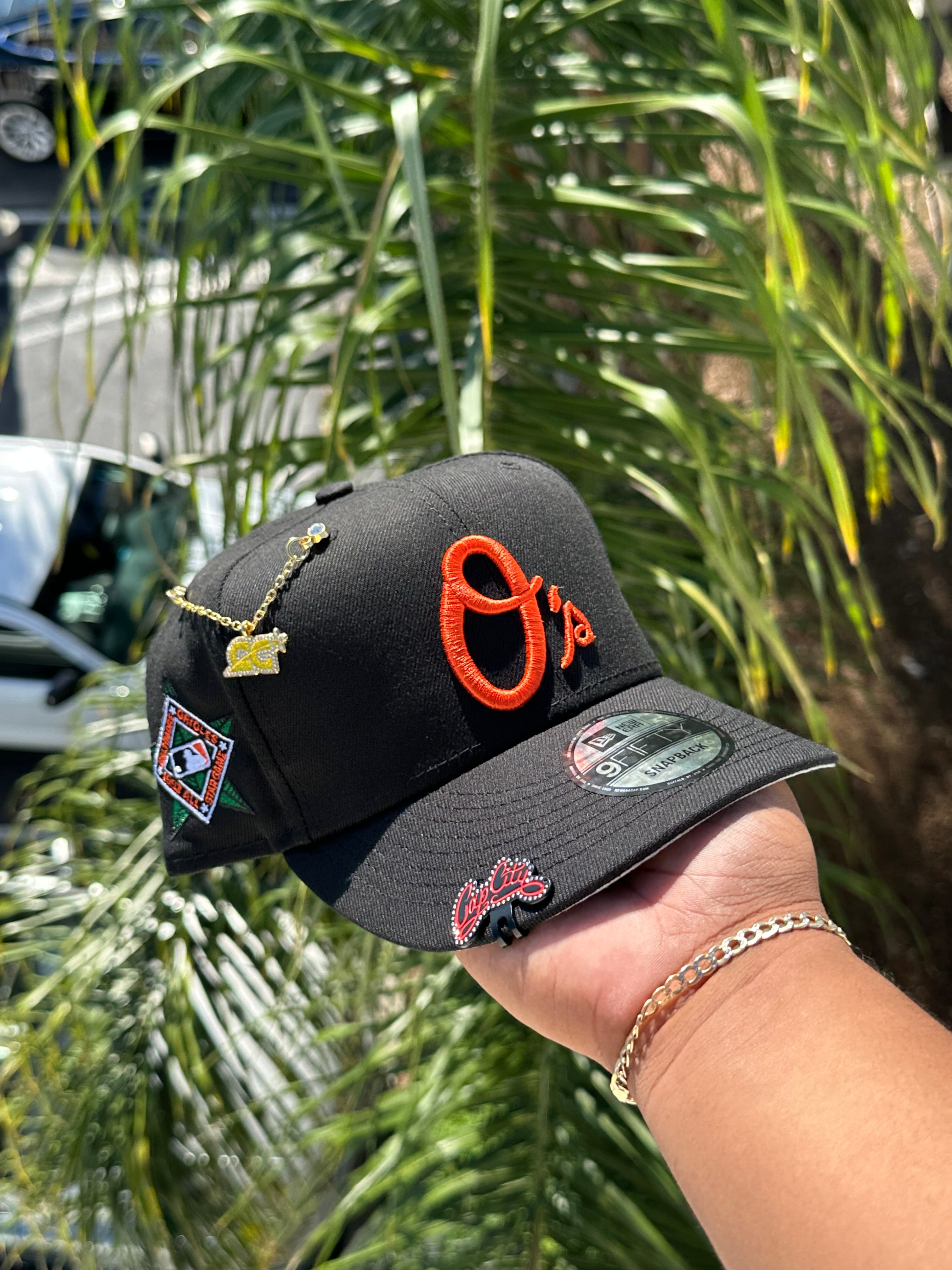 NEW ERA EXCLUSIVE 9FIFTY BLACK BALTIMORE ORIOLES SNAPBACK W/ 1993 ASG SIDE PATCH