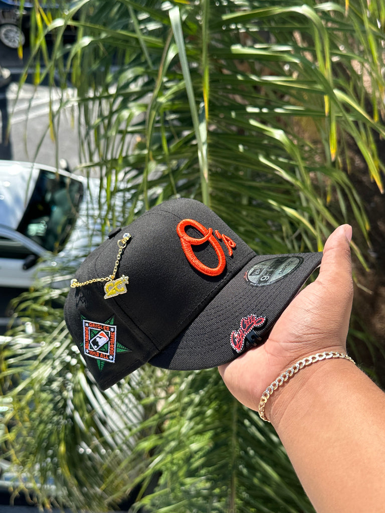 NEW ERA EXCLUSIVE 9FIFTY BLACK BALTIMORE ORIOLES SNAPBACK W/ 1993 ASG SIDEPATCH (GREY UV) VERY LIMITED