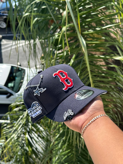 NEW ERA EXCLUSIVE 9FIFTY NAVY BOSTON RED SOX SNAPBACK W/ 2004 WORLD SERIES PATCH (GREY UV) VERY LIMITED