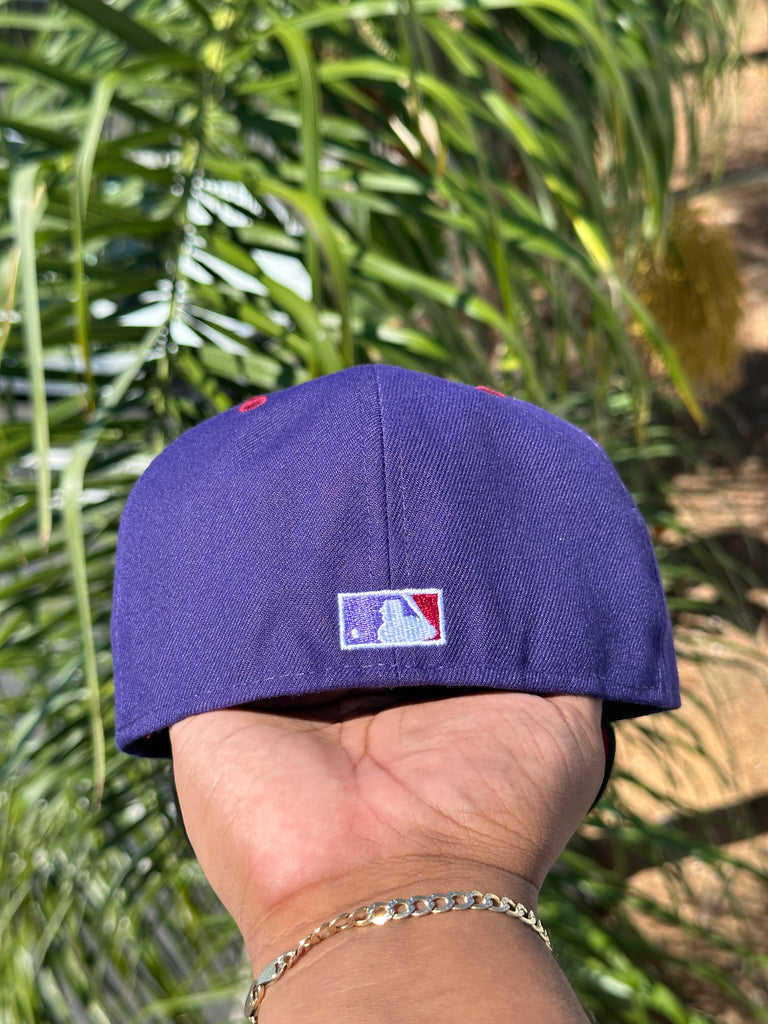 NEW ERA EXCLUSIVE 59FIFTY PURPLE/BLACK LOS ANGELES DODGERS W/ COLISEUM PATCH (WINE UV) VERY LIMITED