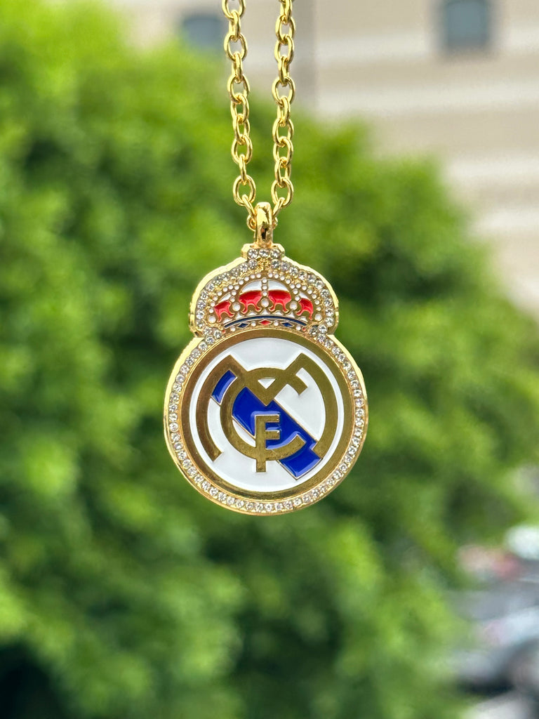 NEW* GOLD "REAL MADRID" ICED OUT CHAIN W/ RHINESTONES VERY LIMITED