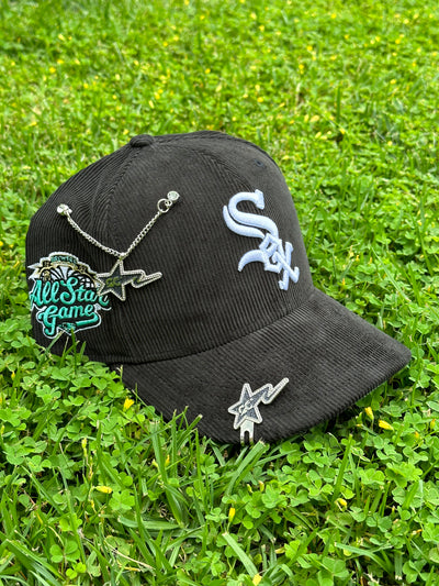 NEW ERA EXCLUSIVE 59FIFTY CORDUROY CHICAGO WHITE SOX W/ 2002 ALL STAR GAME PATCH (TEAL UV)
