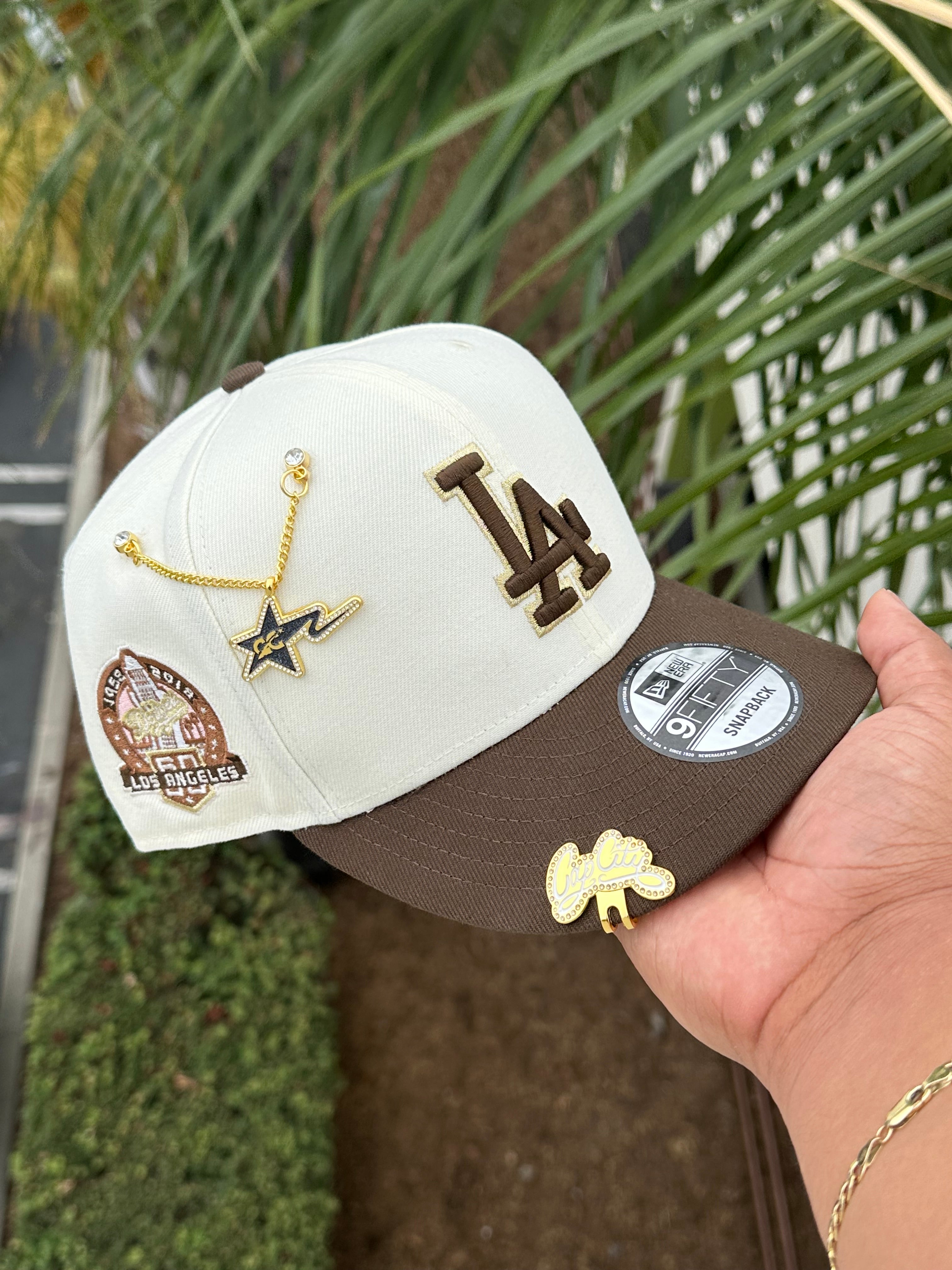 NEW ERA EXCLUSIVE 9FIFTY CHROME WHITE/WALNUT LOS ANGELES 