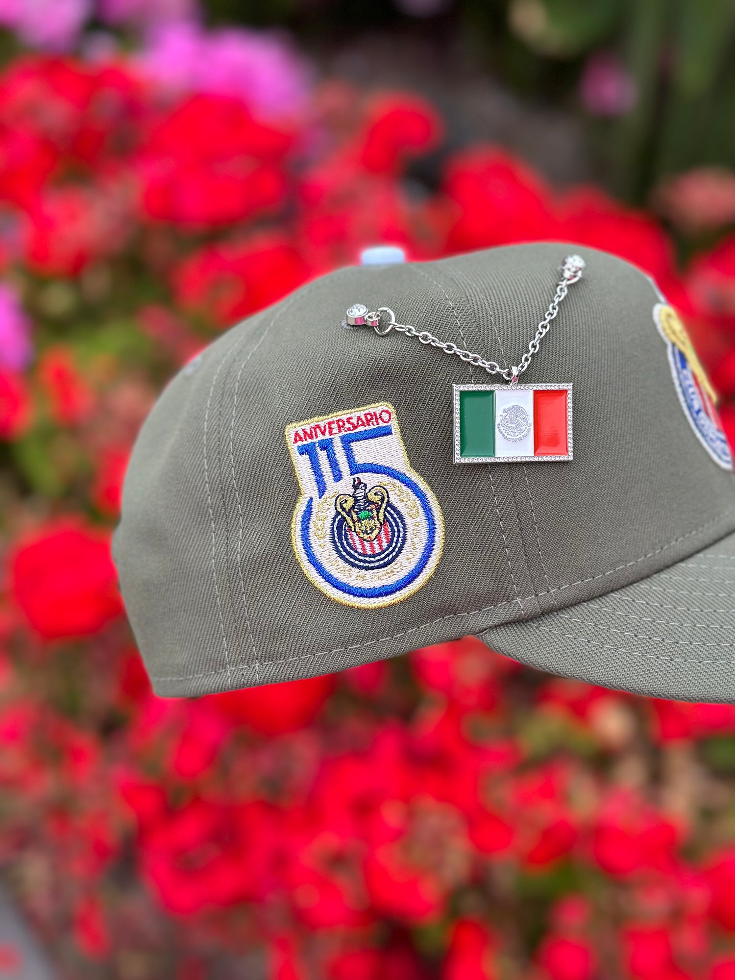 NEW ERA EXCLUSIVE 9FIFTY OLIVE GREEN "CHIVAS DE GUADALAJARA" SNAPBACK W/ 115TH ANNIVERSARY SIDE PATCH