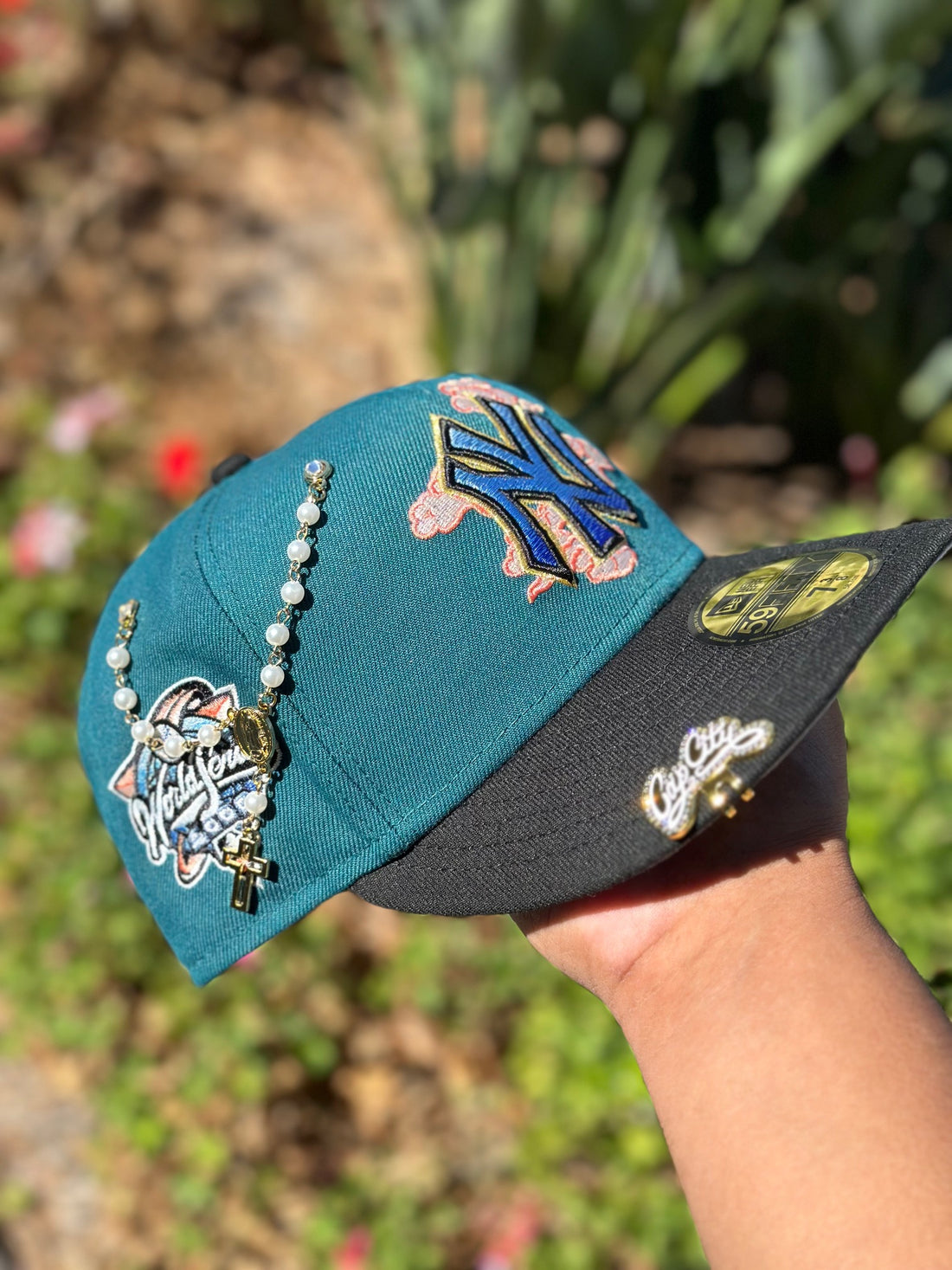 NEW ERA EXCLUSIVE 59FIFTY EMERALD GREEN/BLACK NEW YORK YANKEES W/ 1949 WORLD SERIES SIDE PATCH