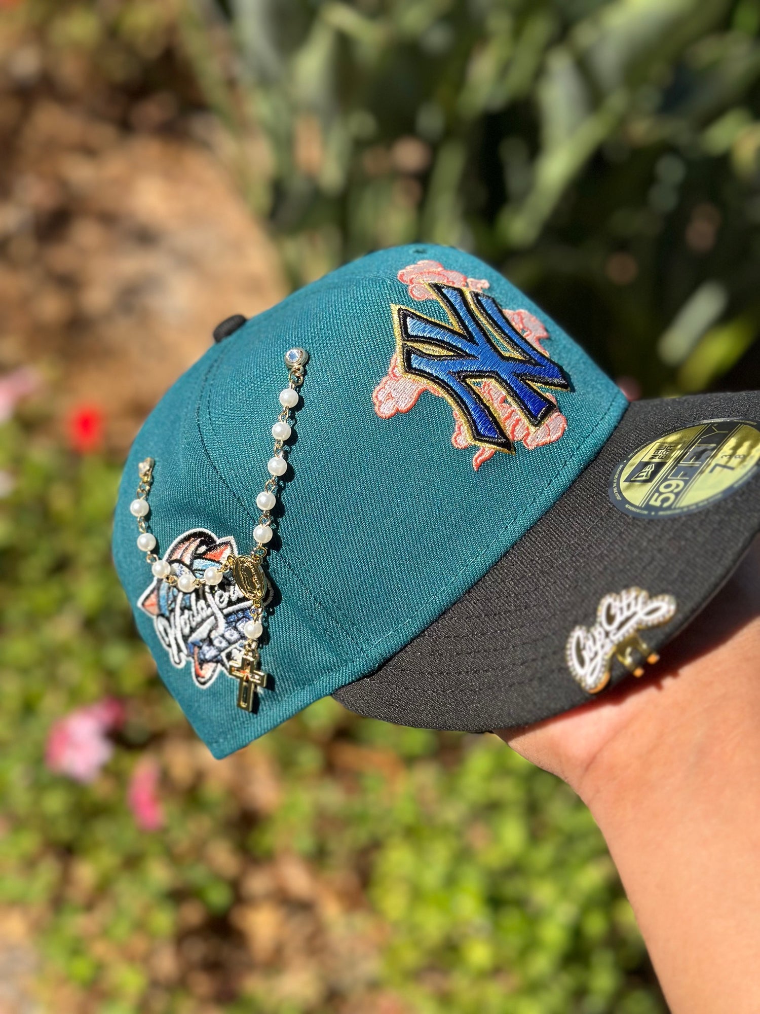 NEW ERA EXCLUSIVE 59FIFTY EMERALD GREEN/BLACK NEW YORK YANKEES W/ 1949 WORLD SERIES SIDE PATCH