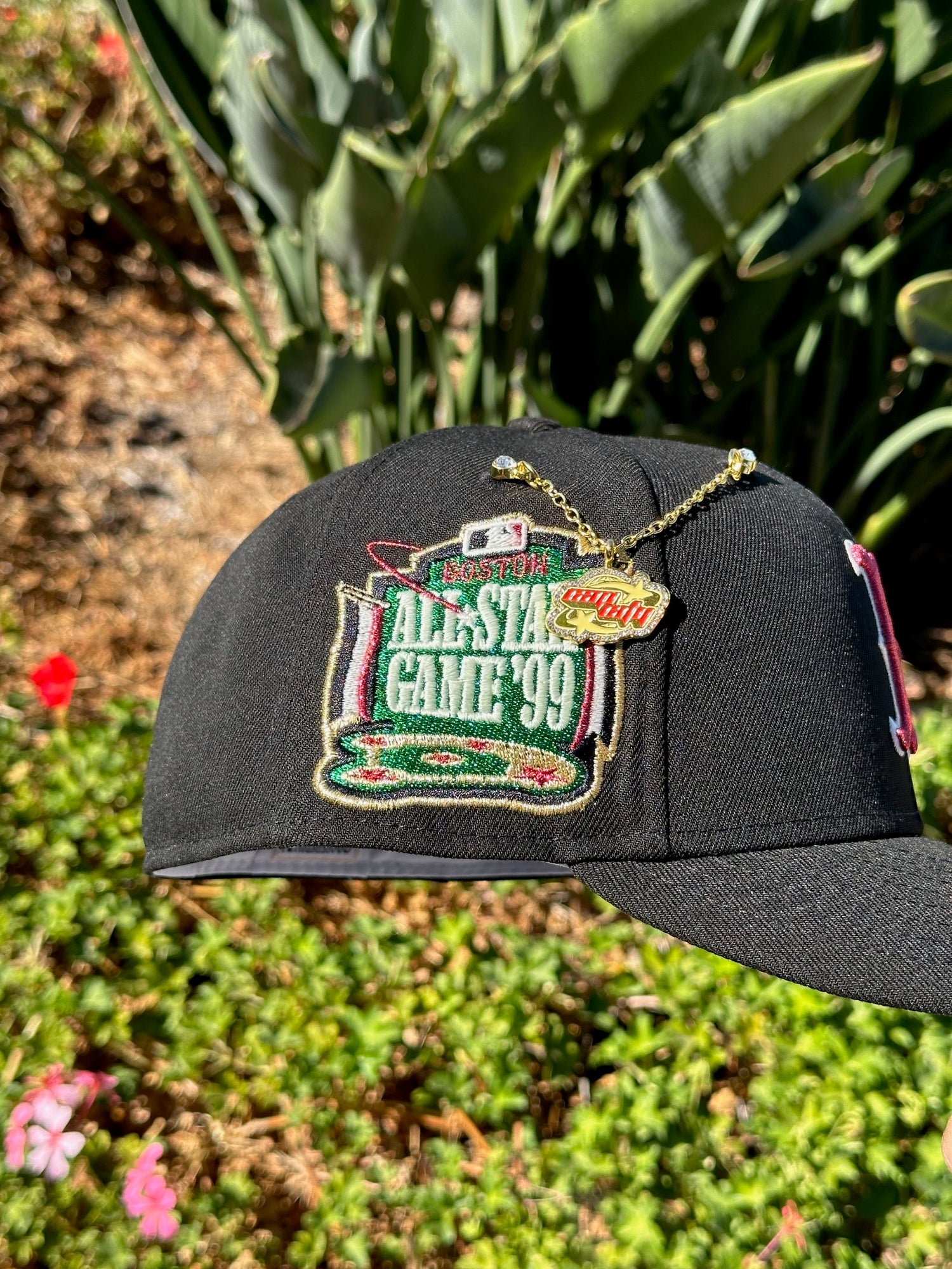 NEW ERA EXCLUSIVE 59FIFTY BLACK BOSTON RED SOX W/ 1999 ALL STAR GAME SIDE PATCH