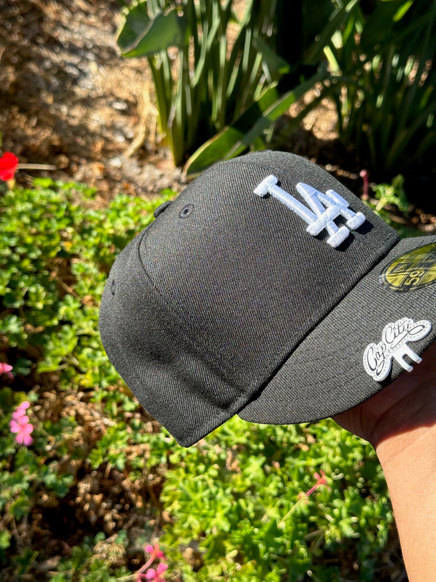 NEW ERA EXCLUSIVE 59FIFTY BLACK LOS ANGELES DODGERS