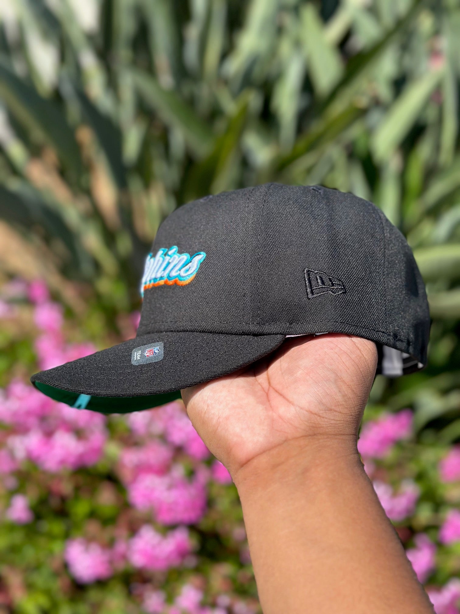 59fifty Cap Miami Dolphins Fitted Hat New Era Miami Dolphins Black