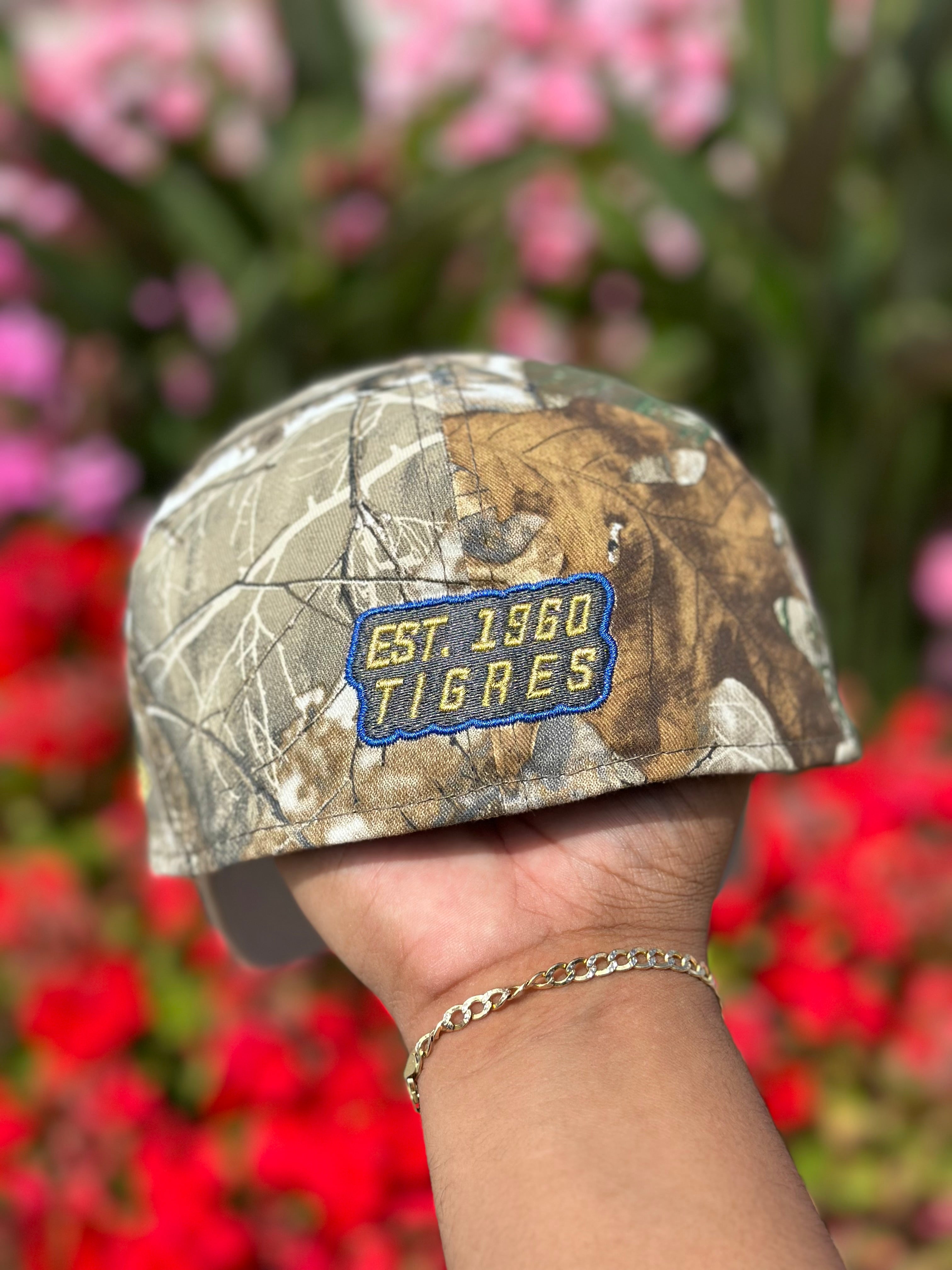 NEW ERA EXCLUSIVE 59FIFTY REALTREE/KHAKI "CLUB TIGRES UANL" W/ MEXICO FLAG SIDE PATCH