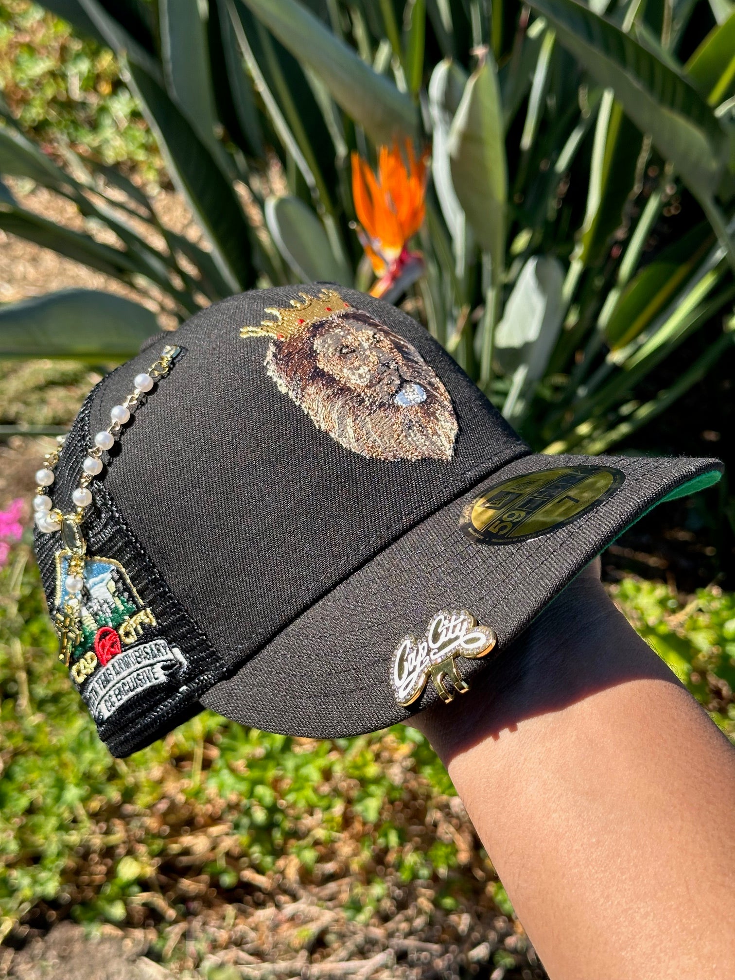NEW ERA 59FIFTY BLACK "THE KING" W/ CAP CITY'S 15TH ANNIVERSRAY SIDE PATCH