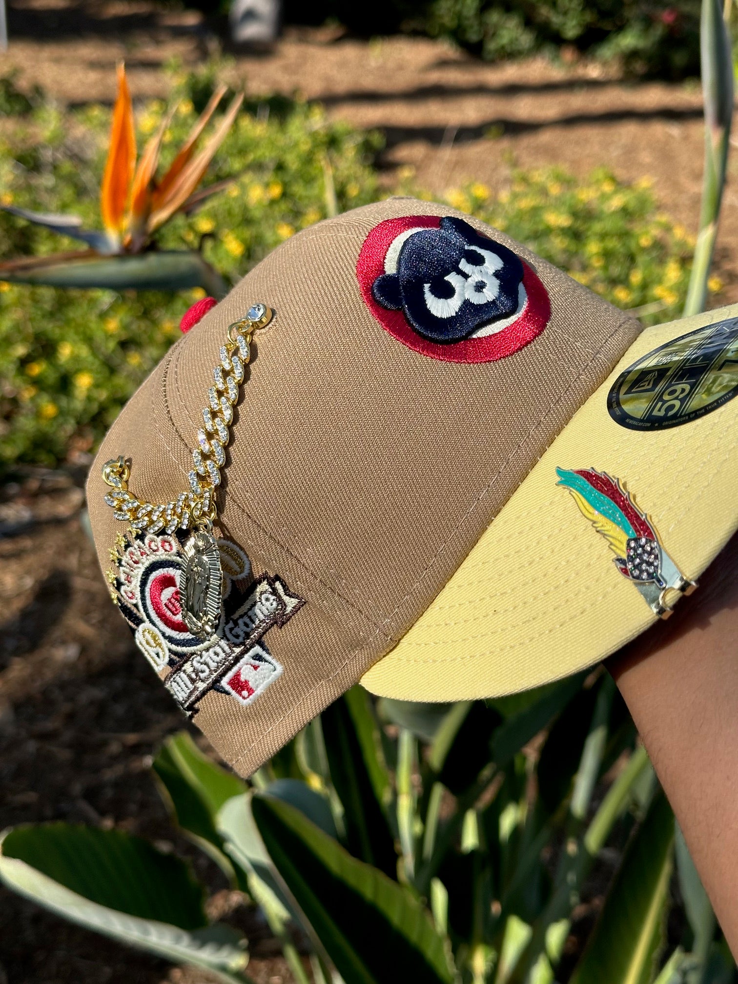 New Era Yellow/Black Chicago Cubs 59 FIFTY Fitted Hat 7 1/4