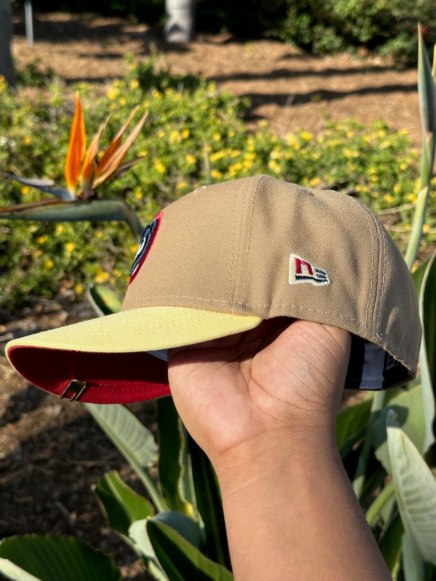NEW ERA EXCLUSIVE 59FIFTY LIGHT KHAKI/SOFT YELLOW CHICAGO CUBS W/ 1990 ALL STAR GAME PATCH