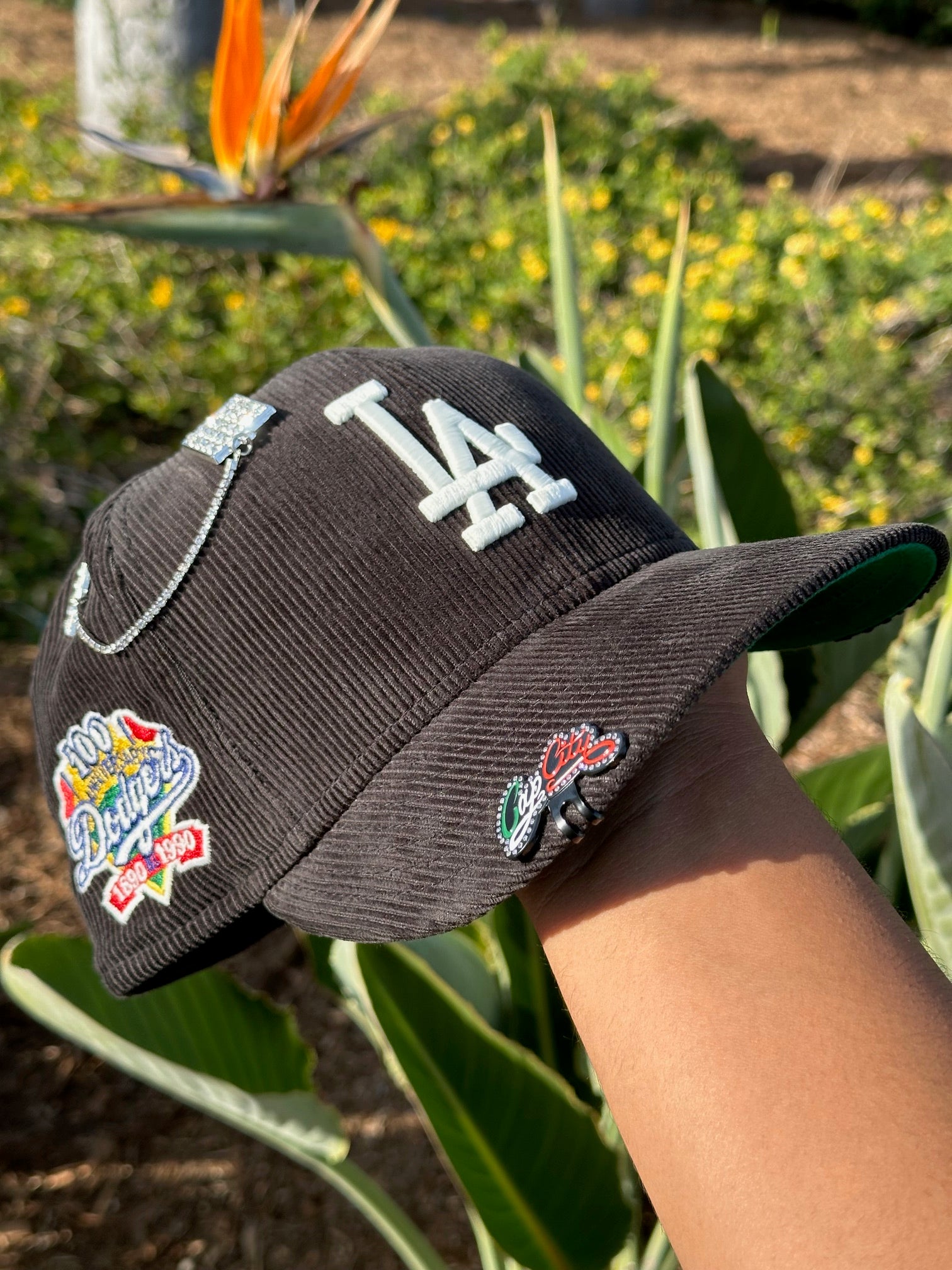NEW ERA EXCLUSIVE 59FIFTY CORDUROY LOS ANGELES DODGERS W/ 100TH WORLD SERIES SIDE PATCH