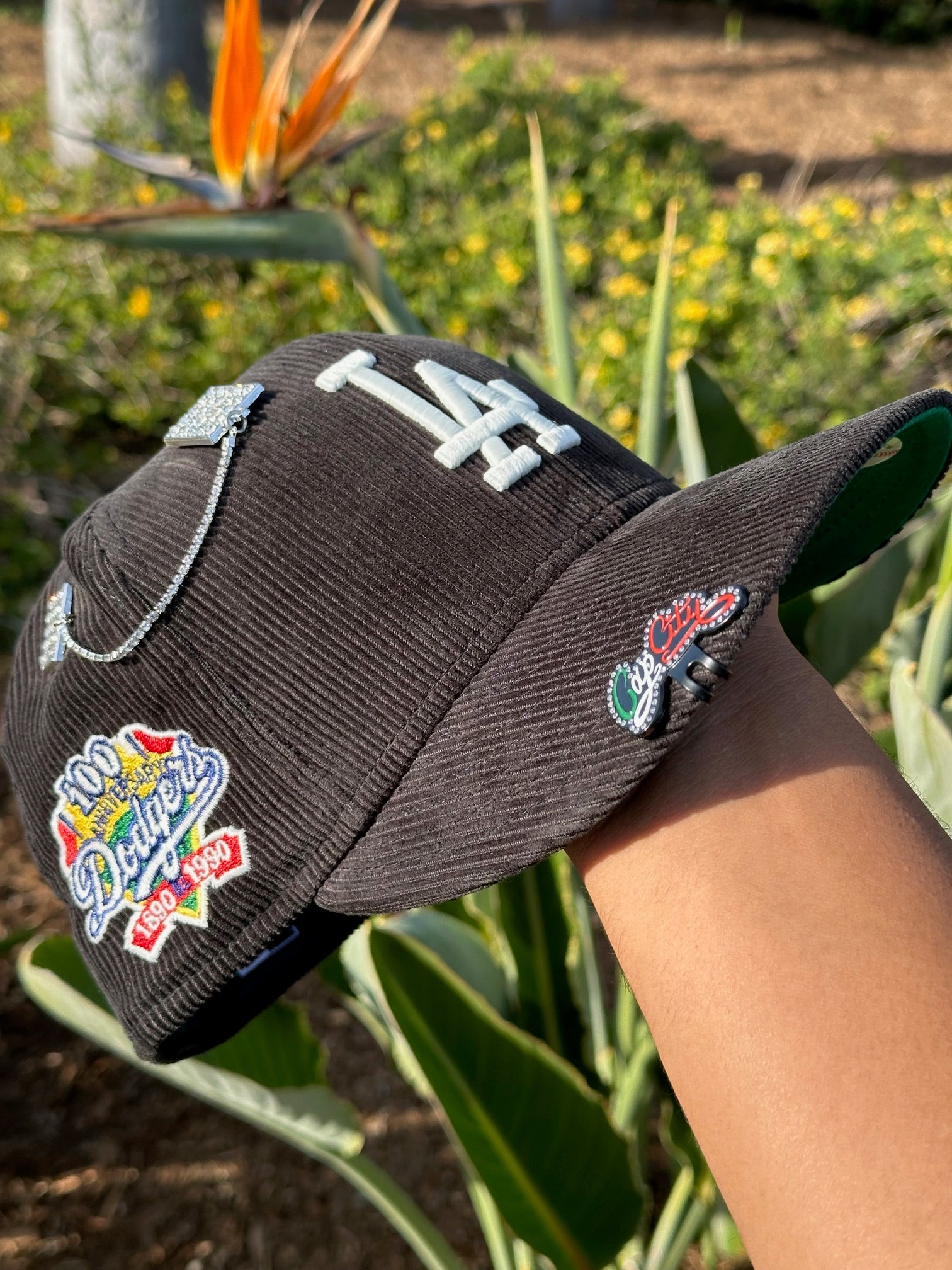 NEW ERA EXCLUSIVE 59FIFTY CORDUROY LOS ANGELES DODGERS W/ 100TH WORLD SERIES SIDE PATCH