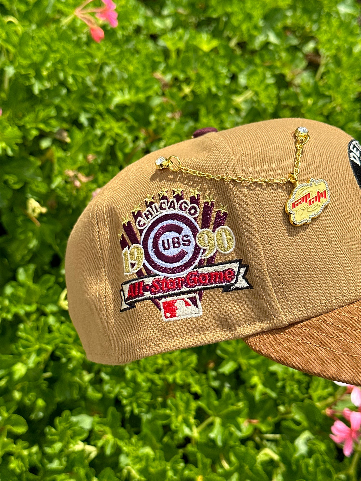 NEW ERA EXCLUSIVE 59FIFTY TAN/KHAKI DETROIT TIGERS W/ 1990 ALL STAR GAME PATCH