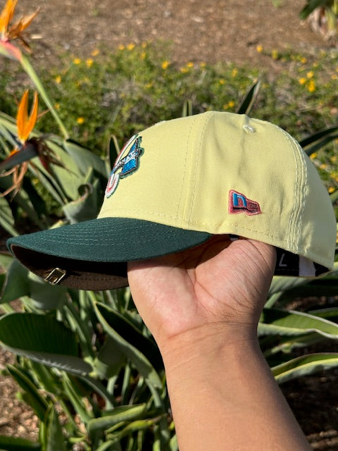 NEW ERA 59FIFTY YELLOW/FOREST GREEN ATLANTA BRAVES W/ 2000 ALL STAR GAME SIDE PATCH
