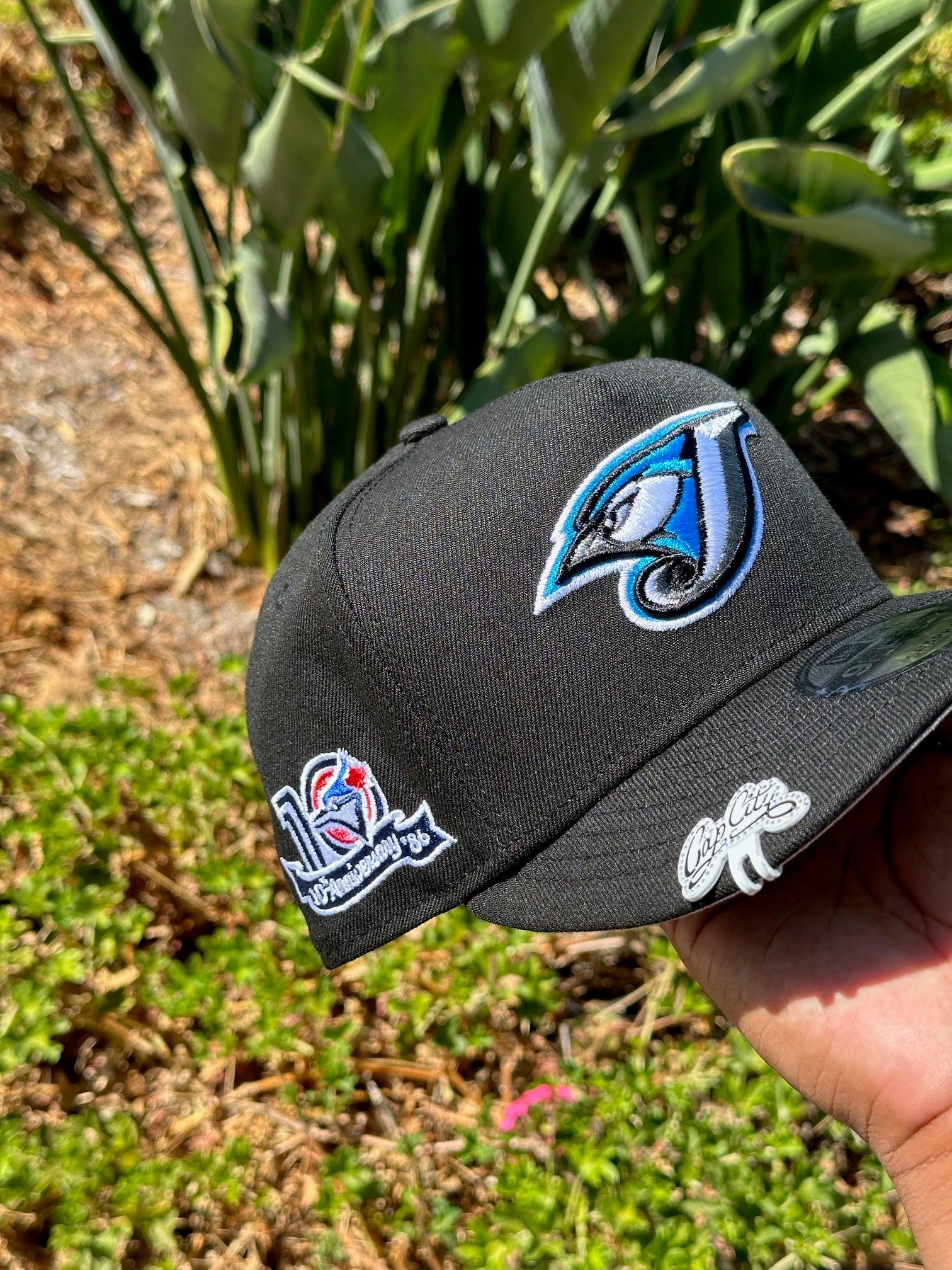 NEW ERA EXCLUSIVE 9FIFTY A-FRAME BLACK TORONTO BLUE JAYS SNAPBACK W/ 10TH ANNIVERSARY SIDE PATCH