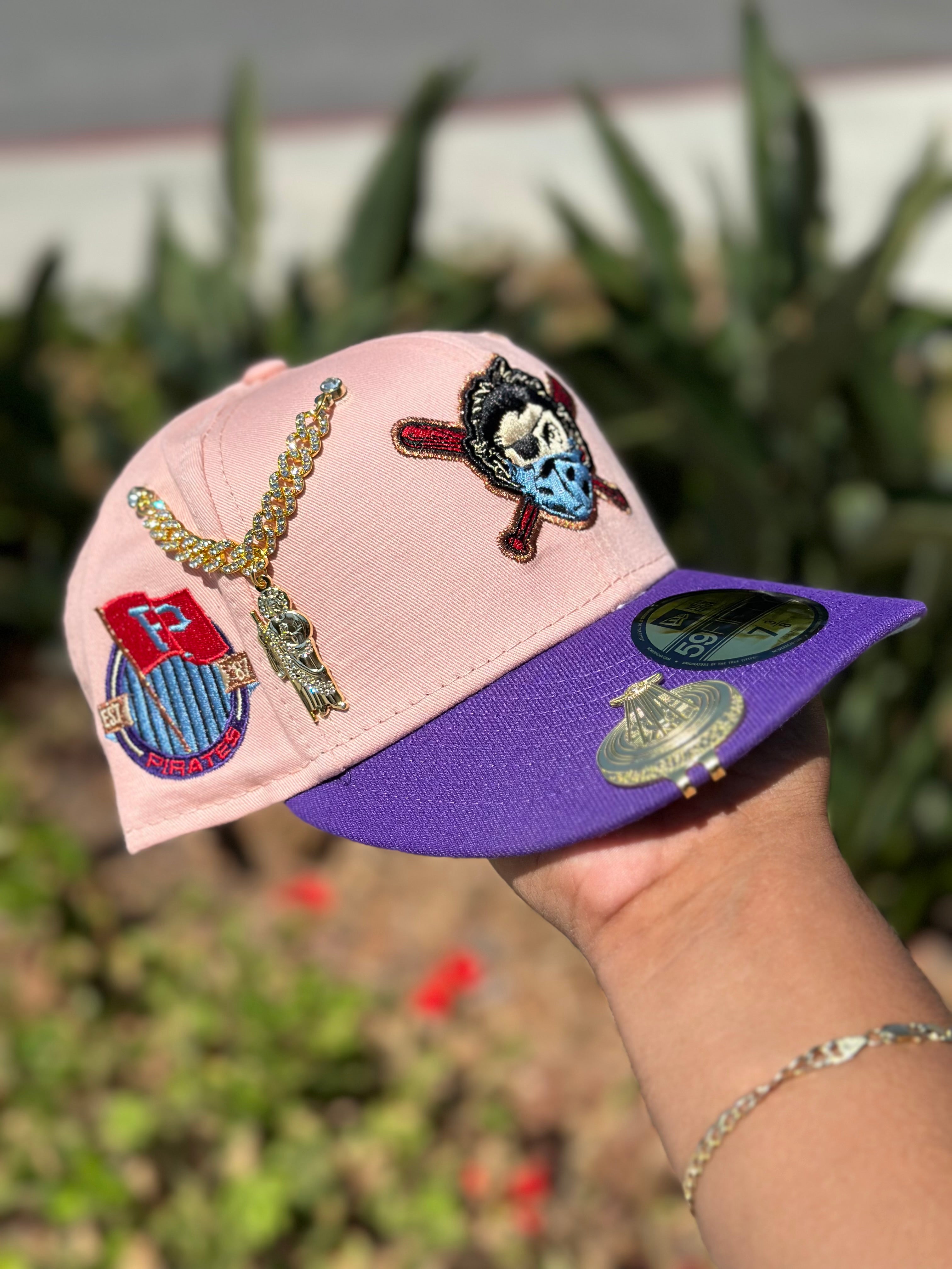NEW ERA EXCLUSIVE 59FIFTY BLUSH/PURPLE PITTSBURGH PIRATES W/ 1959 ALL STAR GAME PATCH