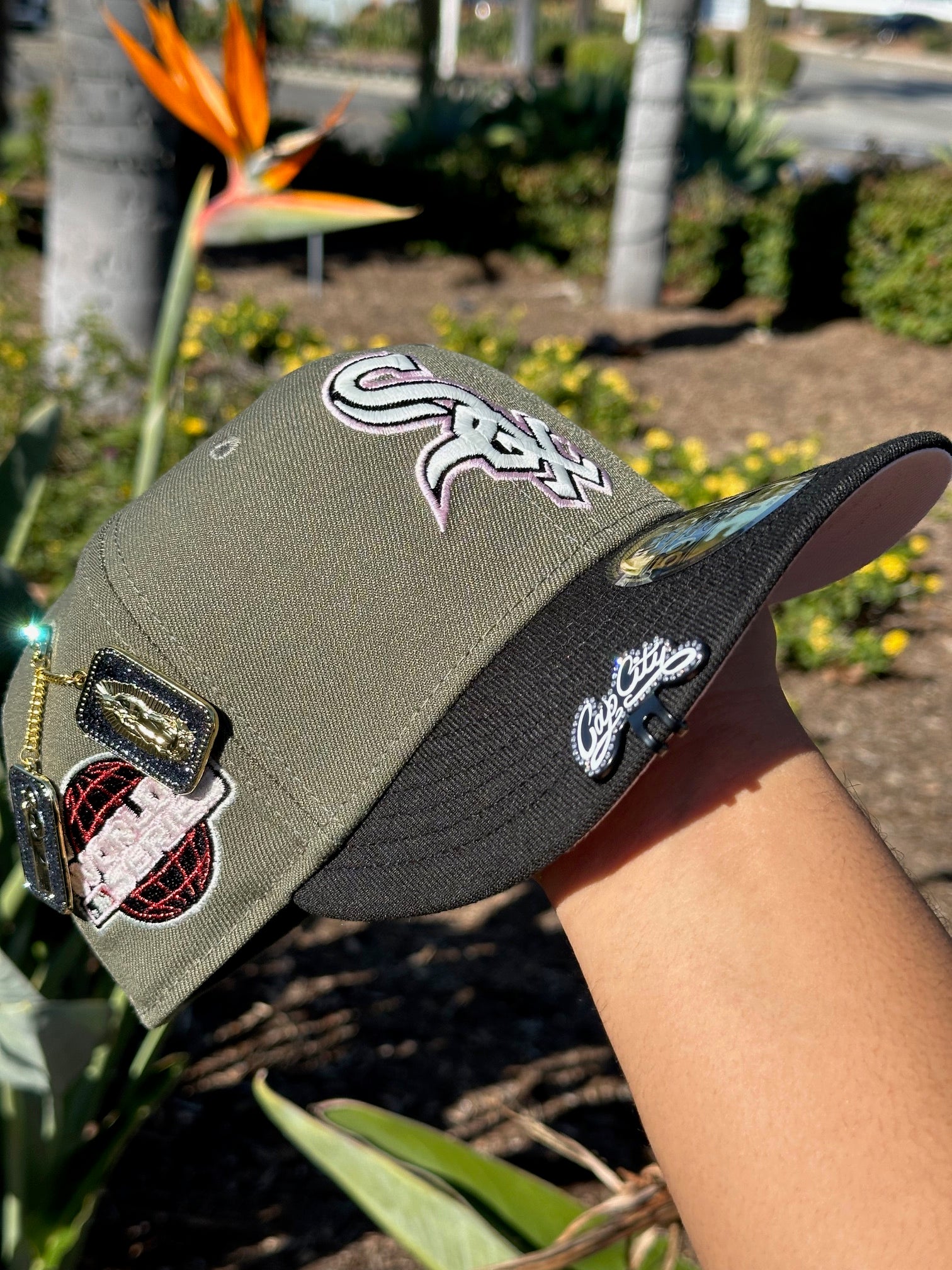 NEW ERA 59FIFTY OLIVE/BLACK CHICAGO WHITE SOX W/ 2005 WORLD SERIES SIDE PATCH