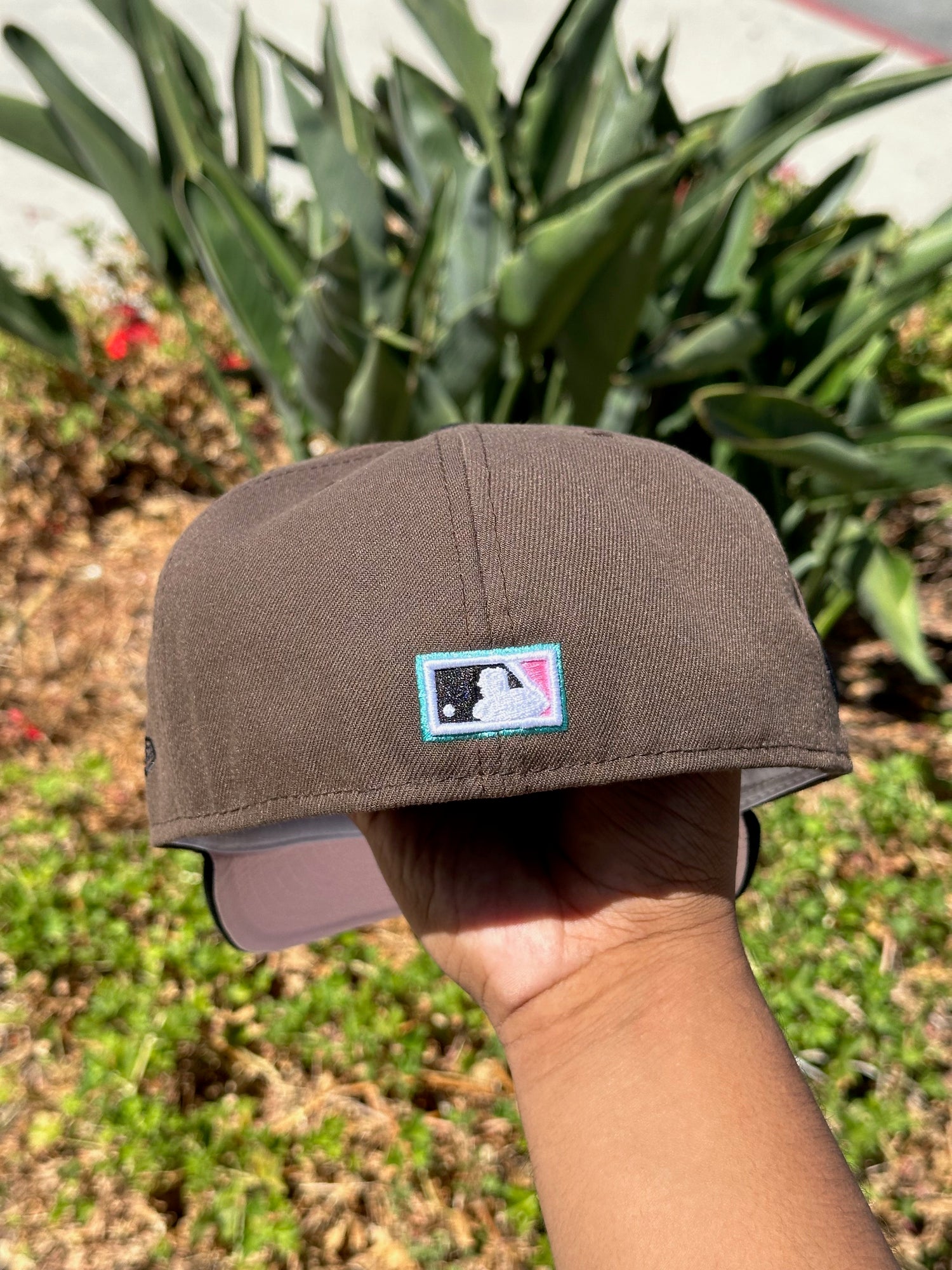 NEW ERA EXCLUSIVE 59FIFTY MOCHA/BLACK TAMPA BAY RAYS W/ 10TH SEASON SIDE PATCH
