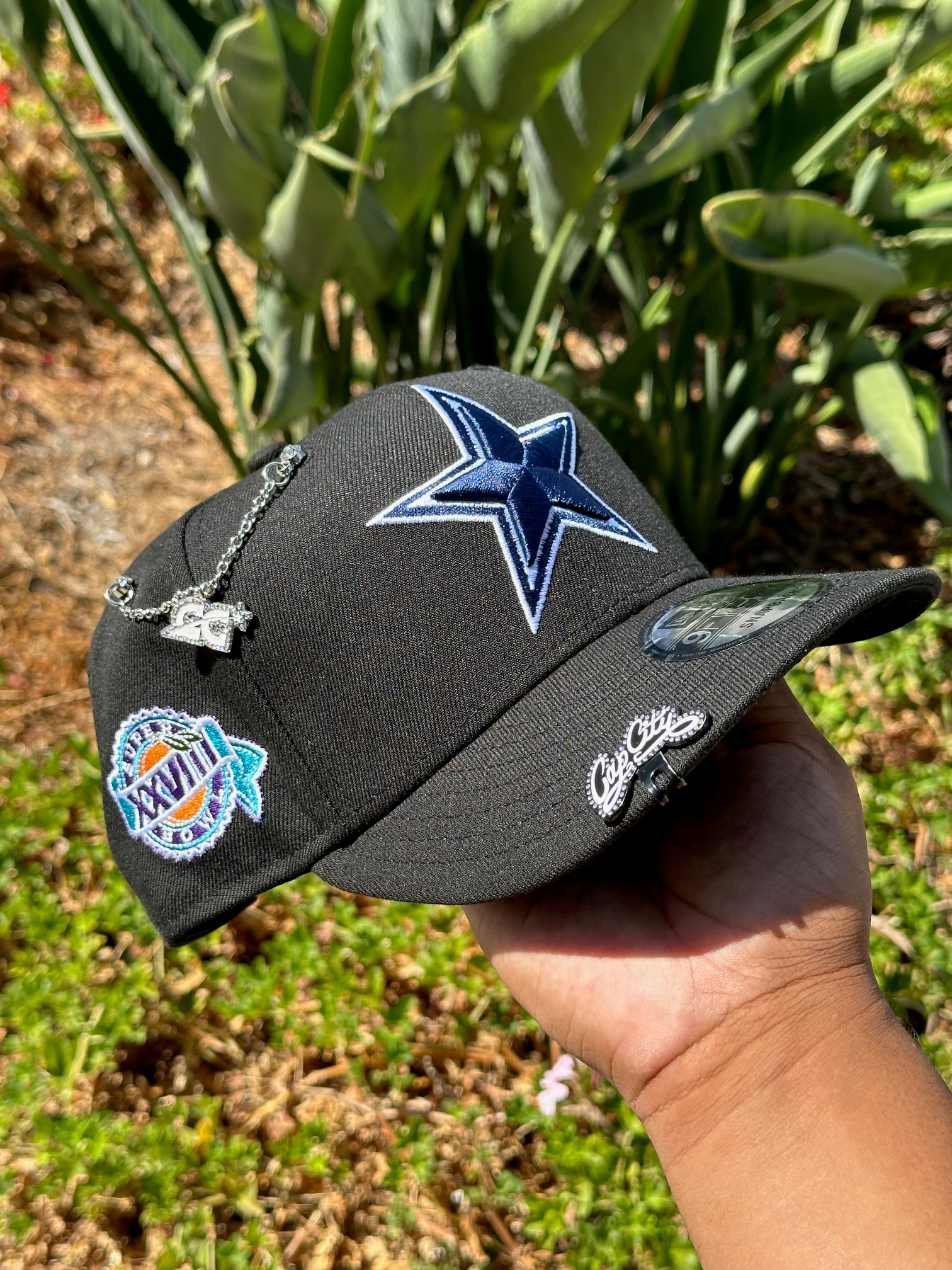 New Fitted Dallas Cowboys Cap Super Bowl XXVIII Patch Size 8