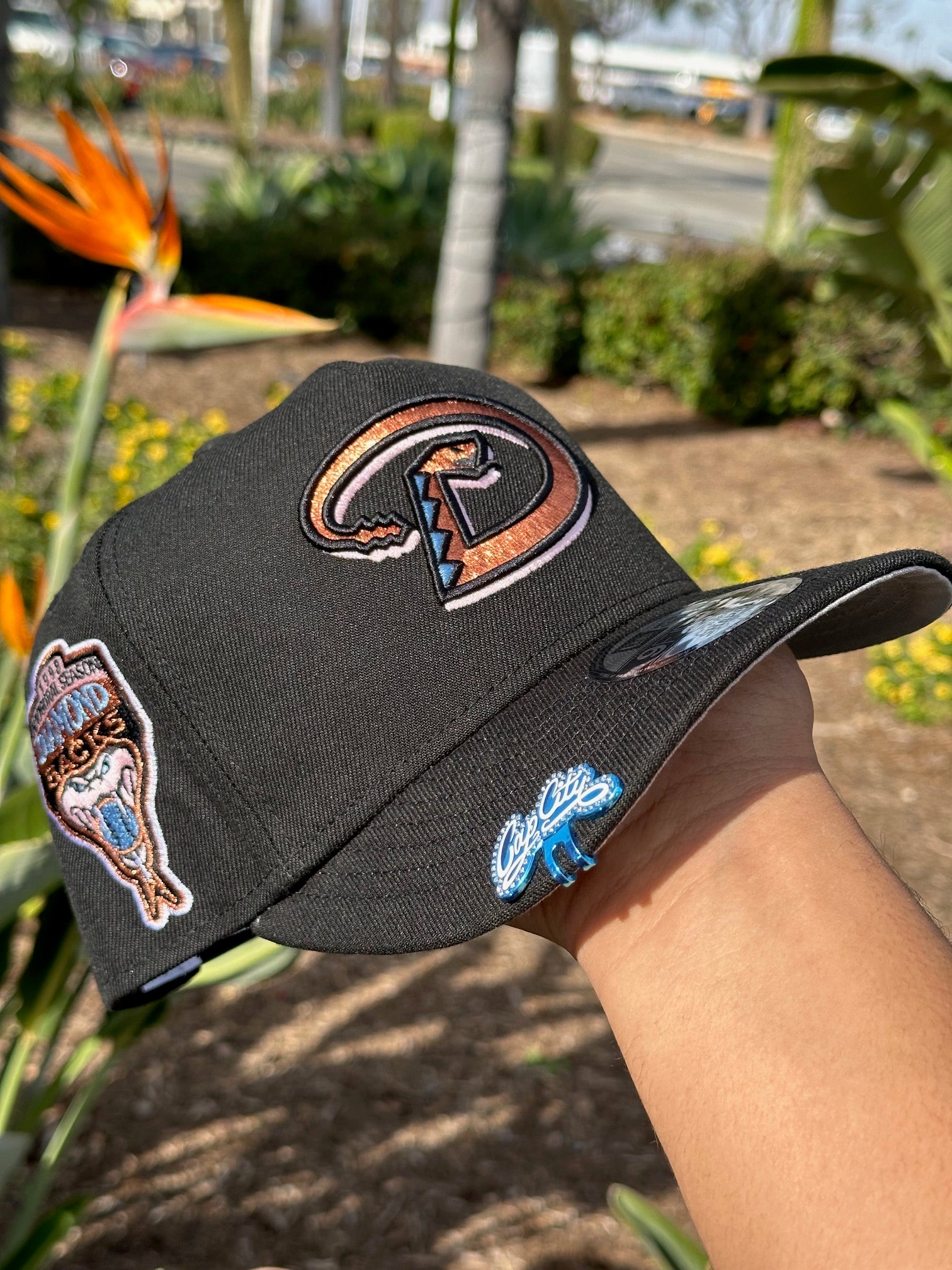 NEW ERA EXCLUSIVE 9FIFTY A-FRAME BLACK ARIZONA DIAMONDBACKS W/ 2001 WORLD SERIES SIDE PATCH